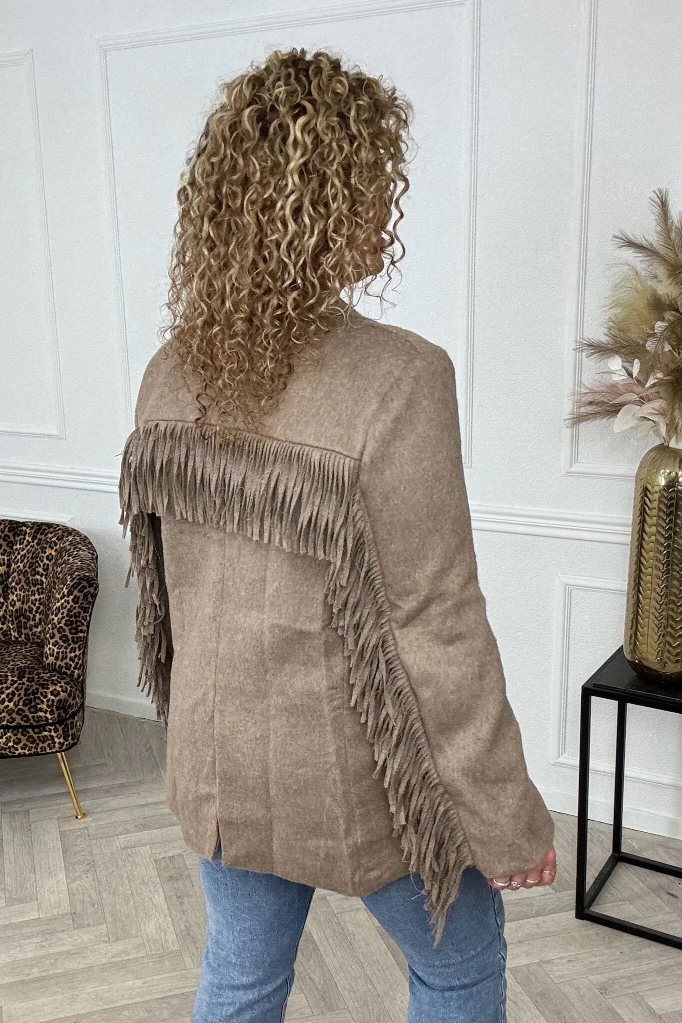 Fancy Fringer Blazer - Khaki - Image 5