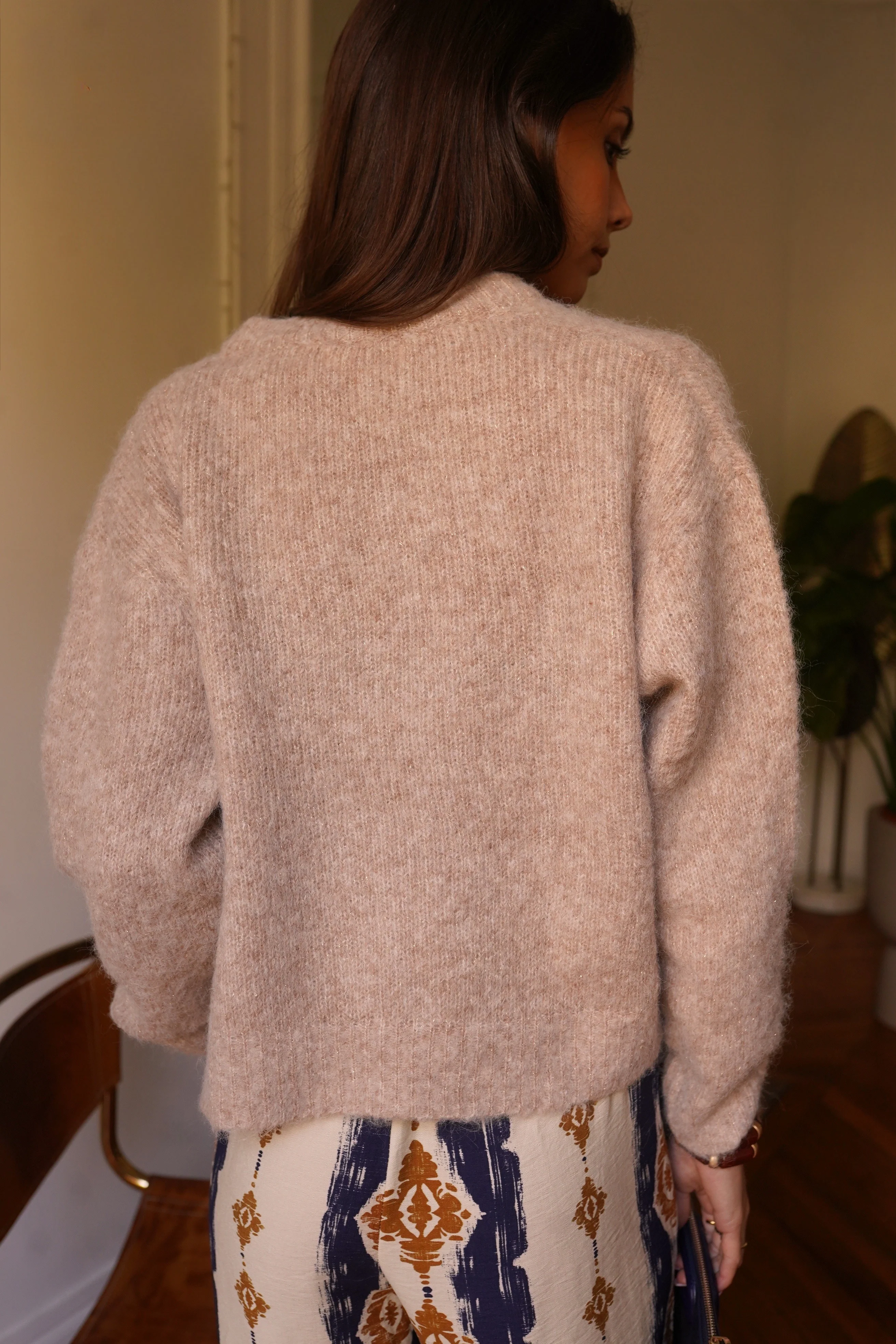 Fienna Gold Button Cardigan - Kaki - Image 6