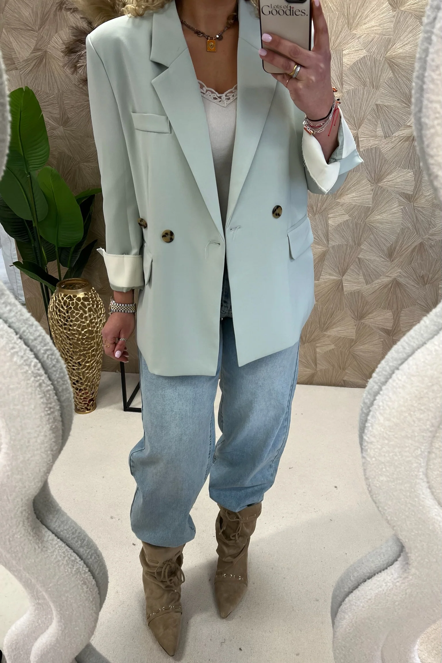 Fleur Blazer - Mint Green - Image 4
