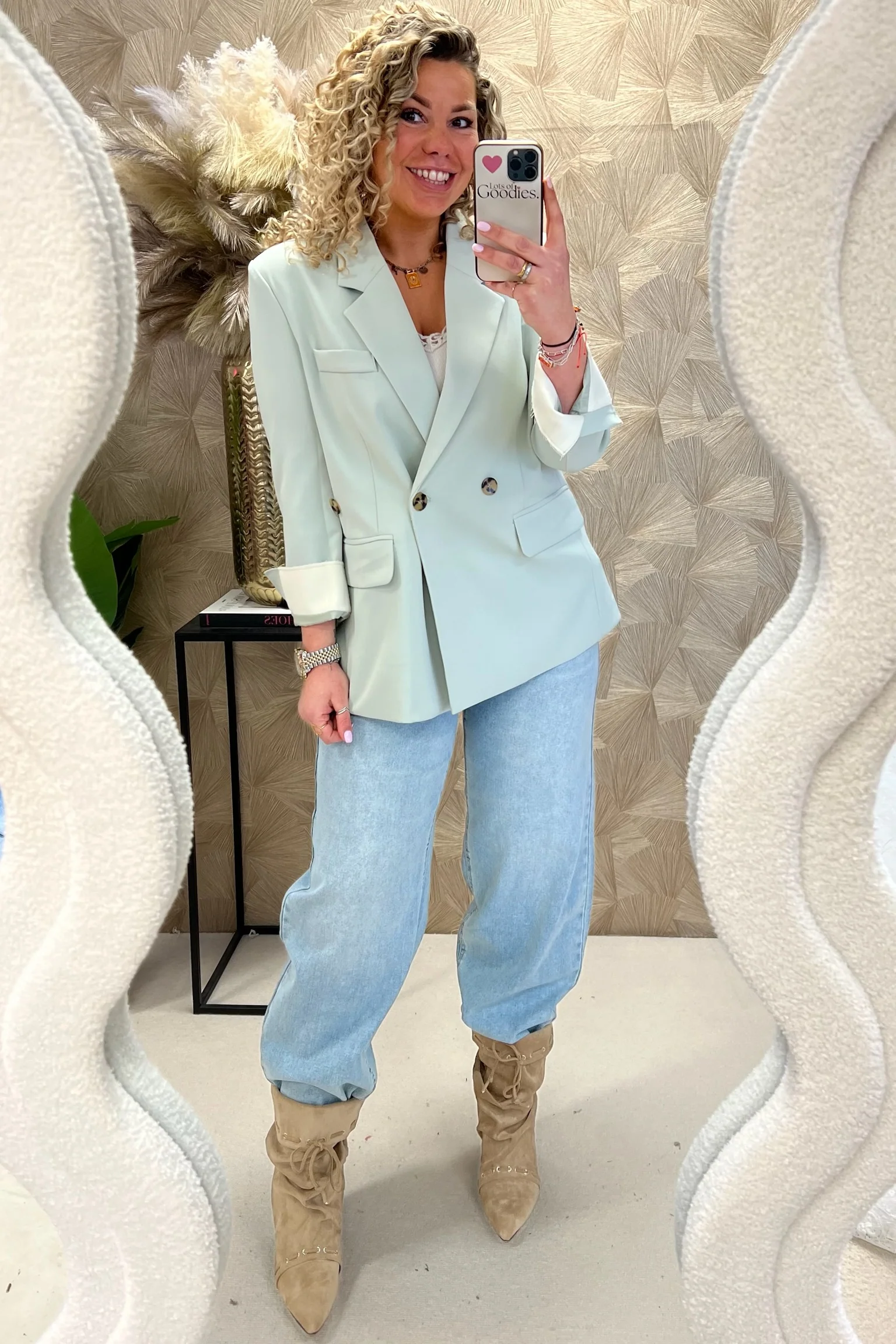 Fleur Blazer - Mint Green - Image 5