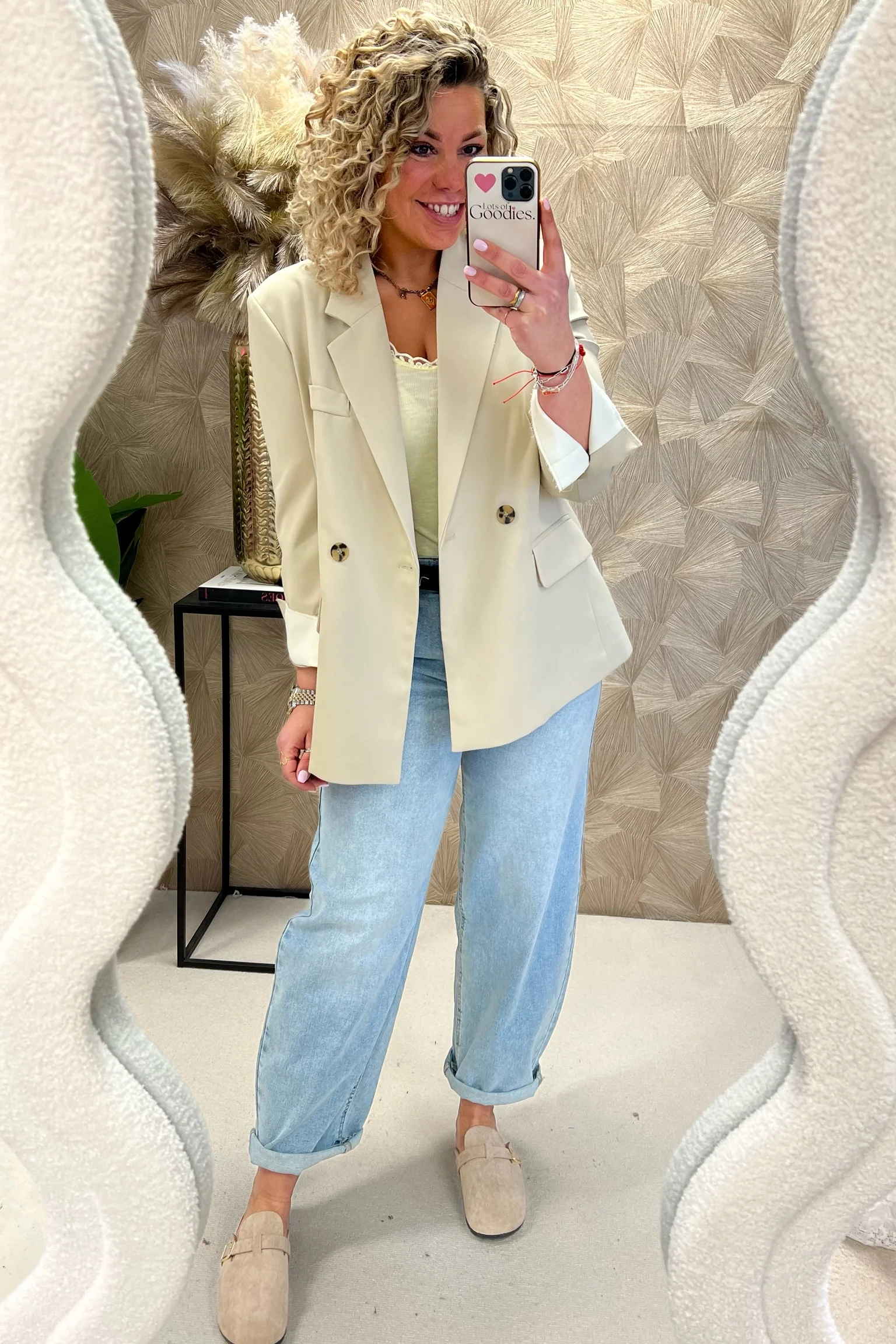 Fleur Blazer - Beige - Image 2