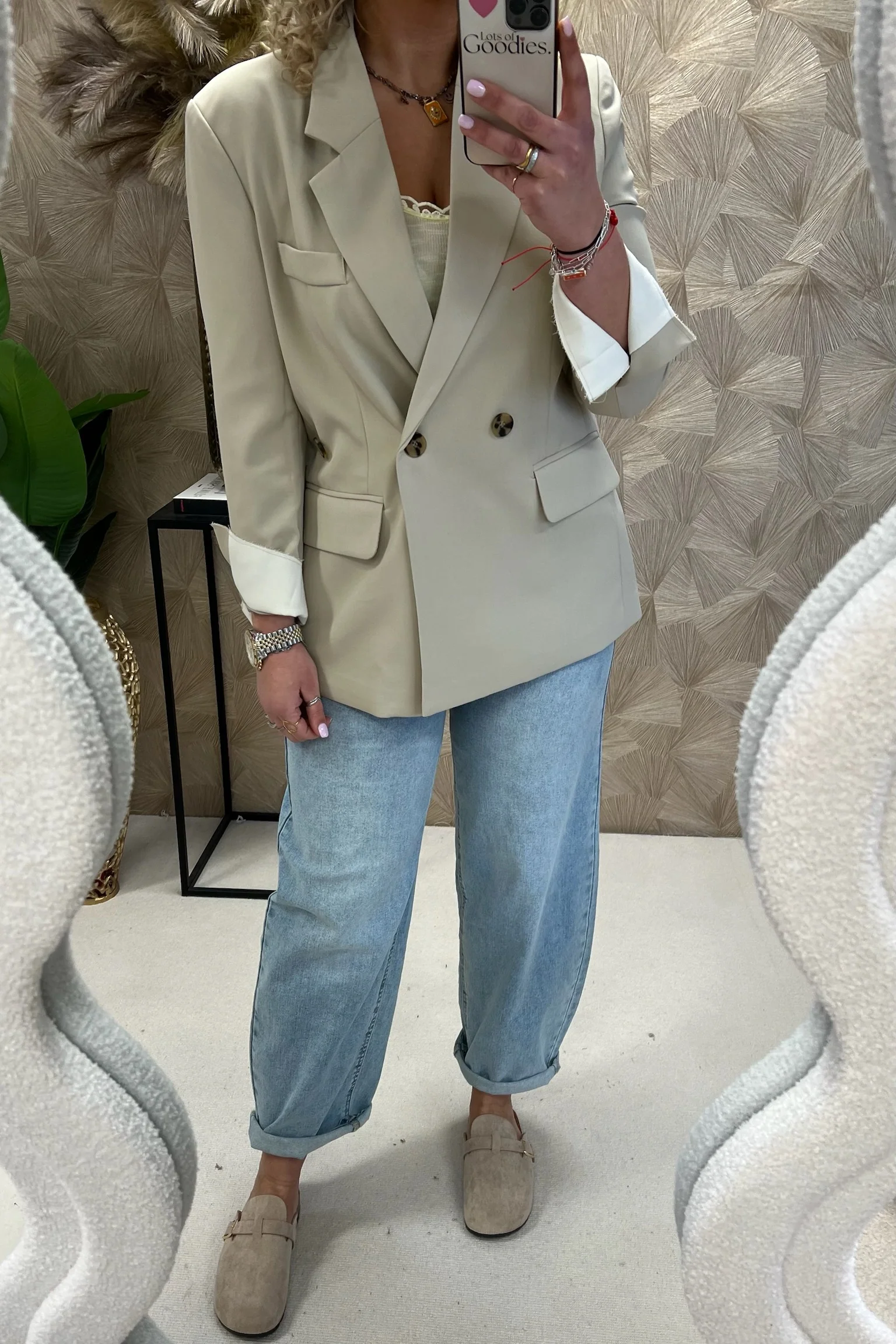 Fleur Blazer - Beige - Image 4