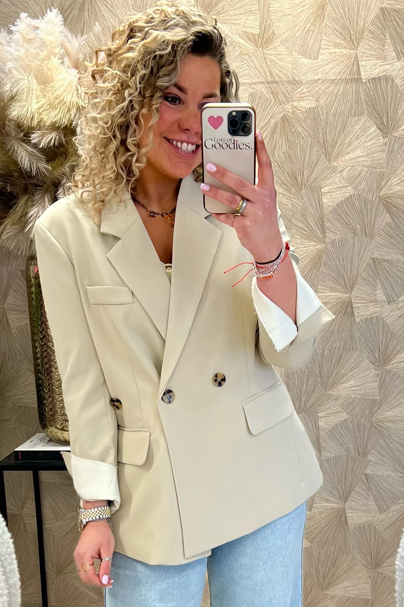 Fleur Blazer - Beige - Image 5