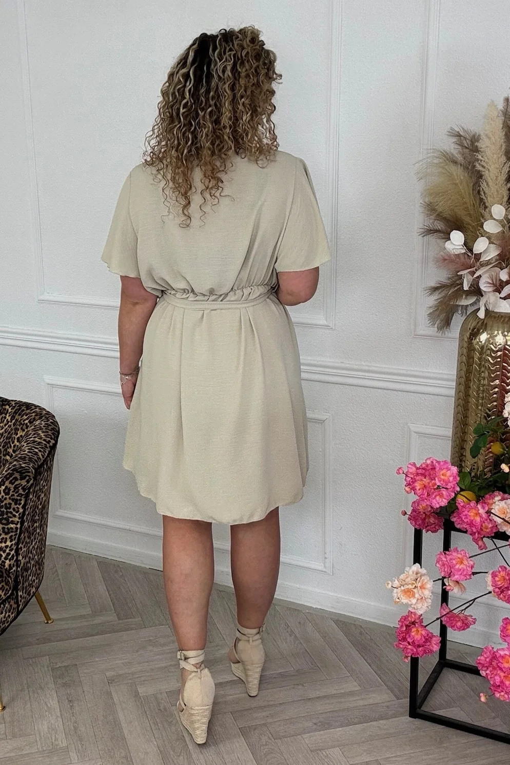 Florence Strik Dress - Beige - Image 2