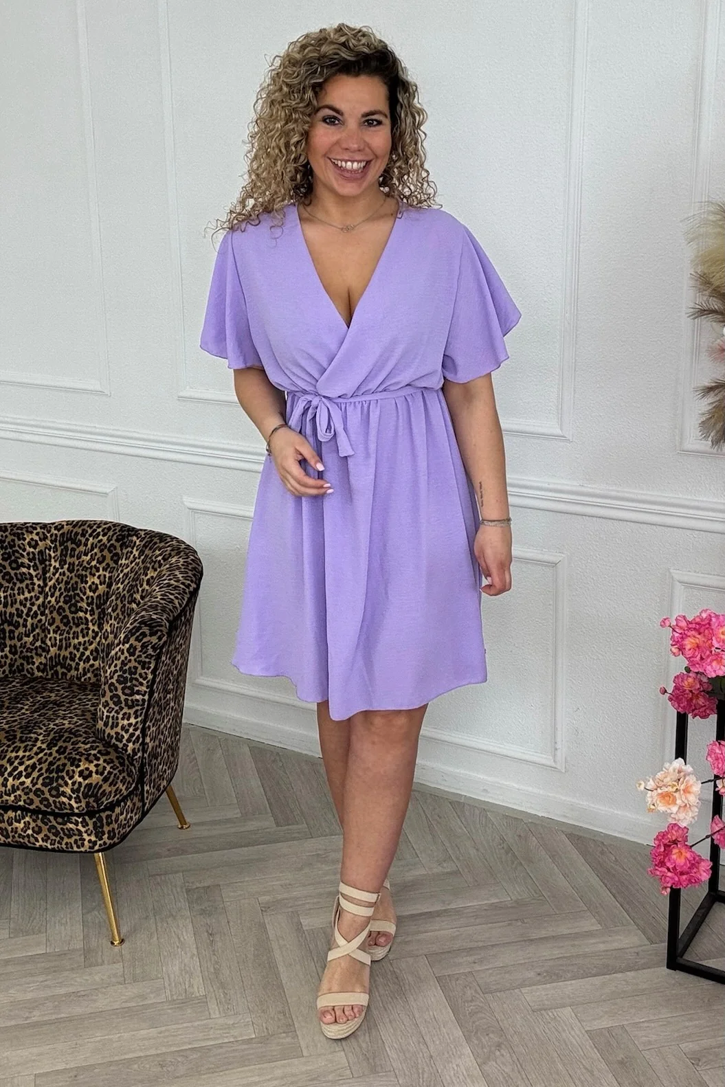 Florence Strik Dress - Lila