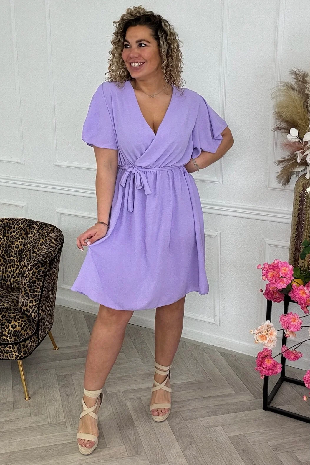 Florence Strik Dress - Lila - Image 3