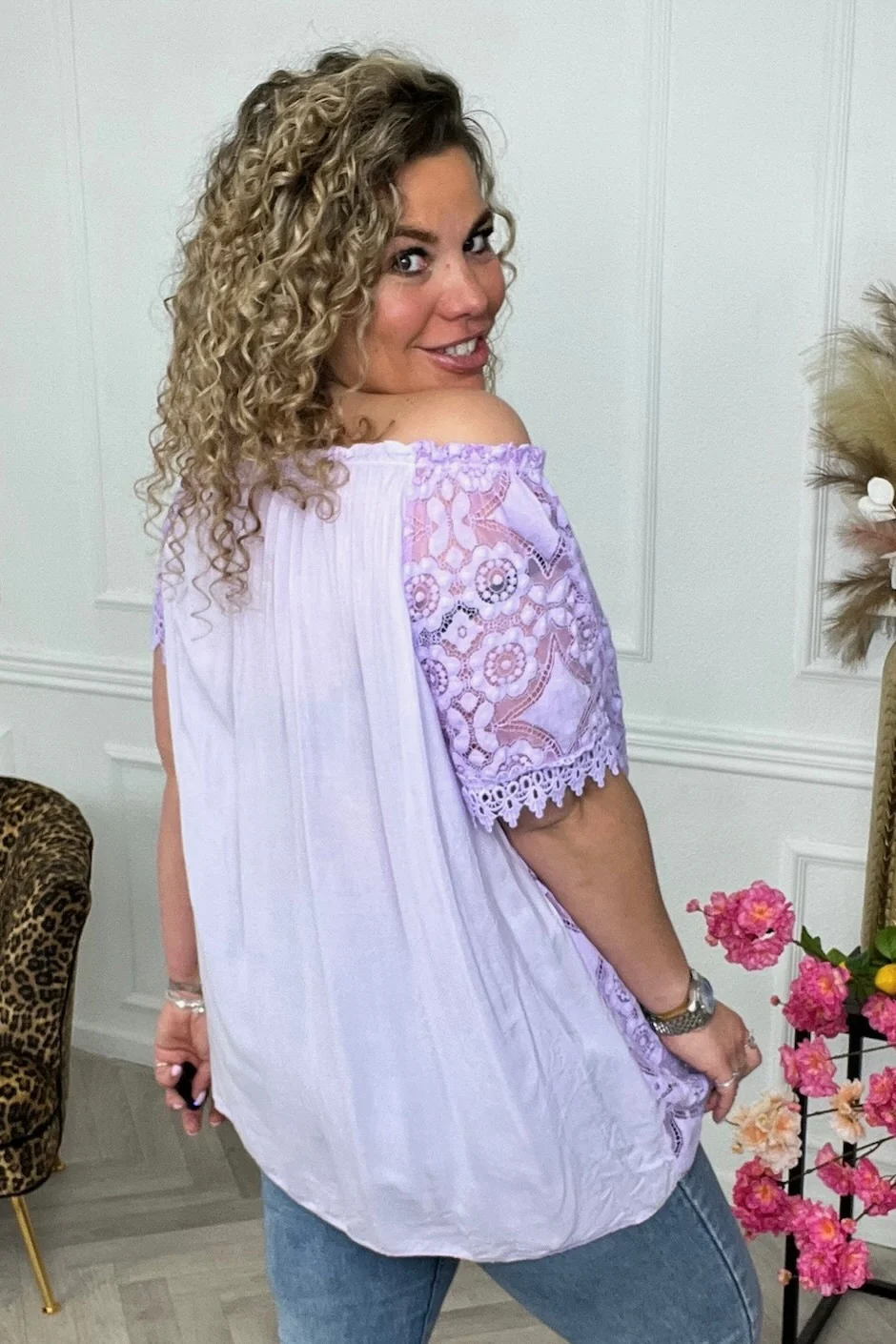 Flower Lace Top - Lila - Image 3