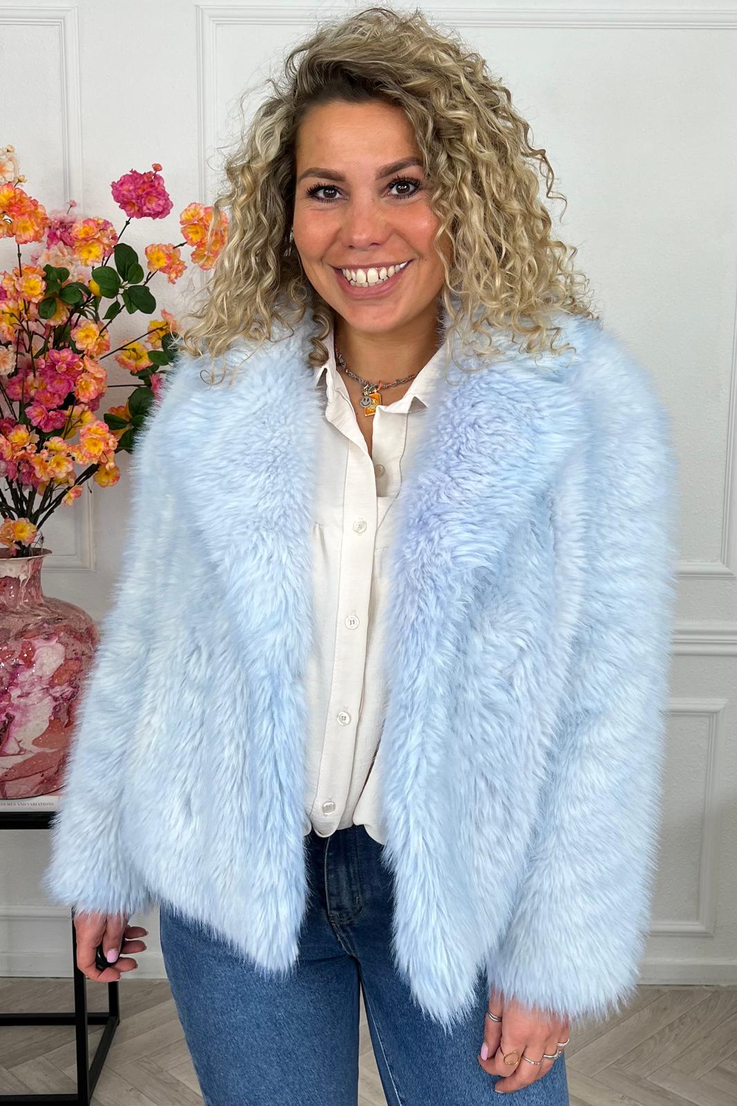 Fluffy Spring Jacket - Light Blue