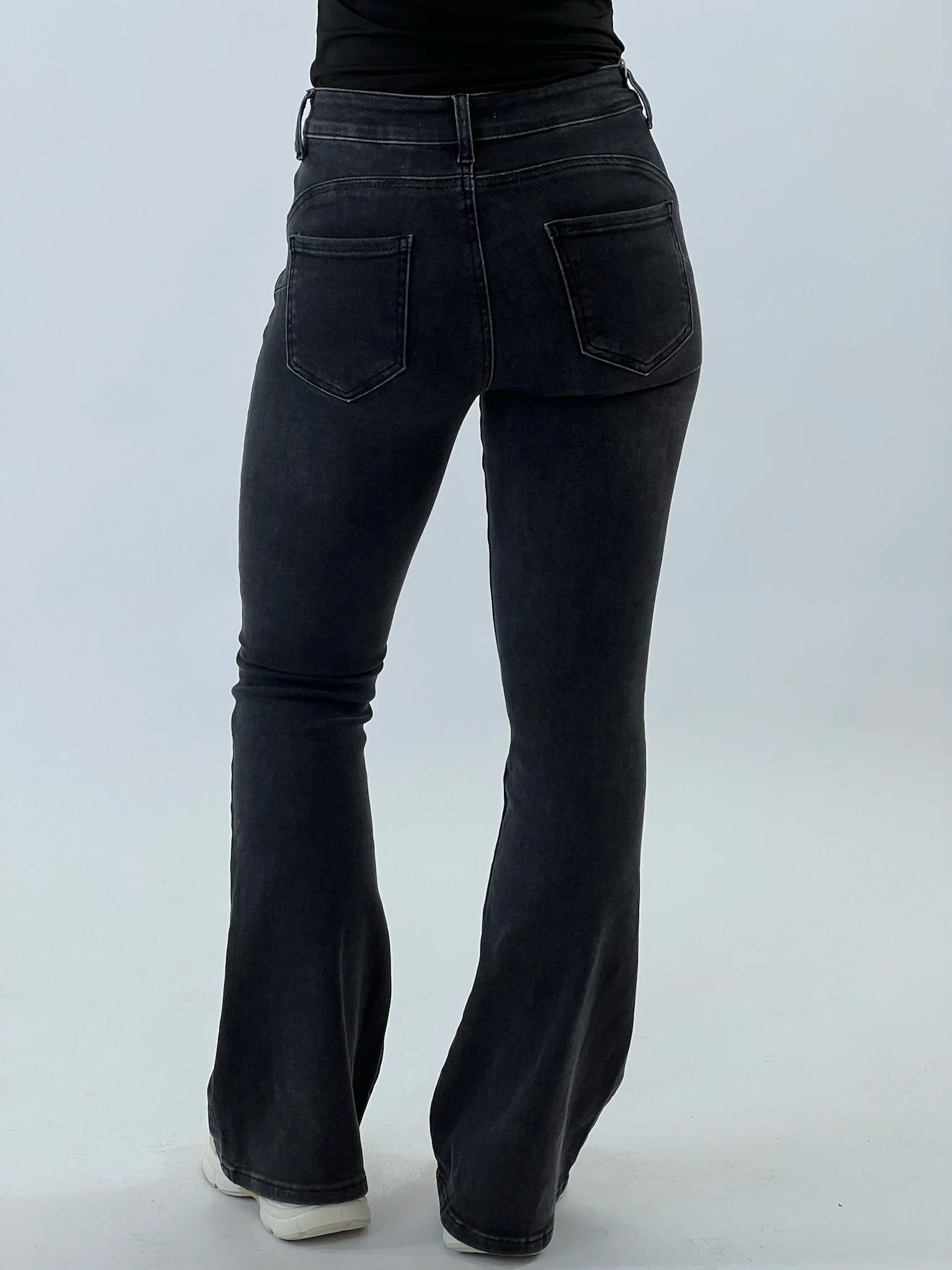 Goodies Flare Jeans - Dark Grey/Black - Image 4