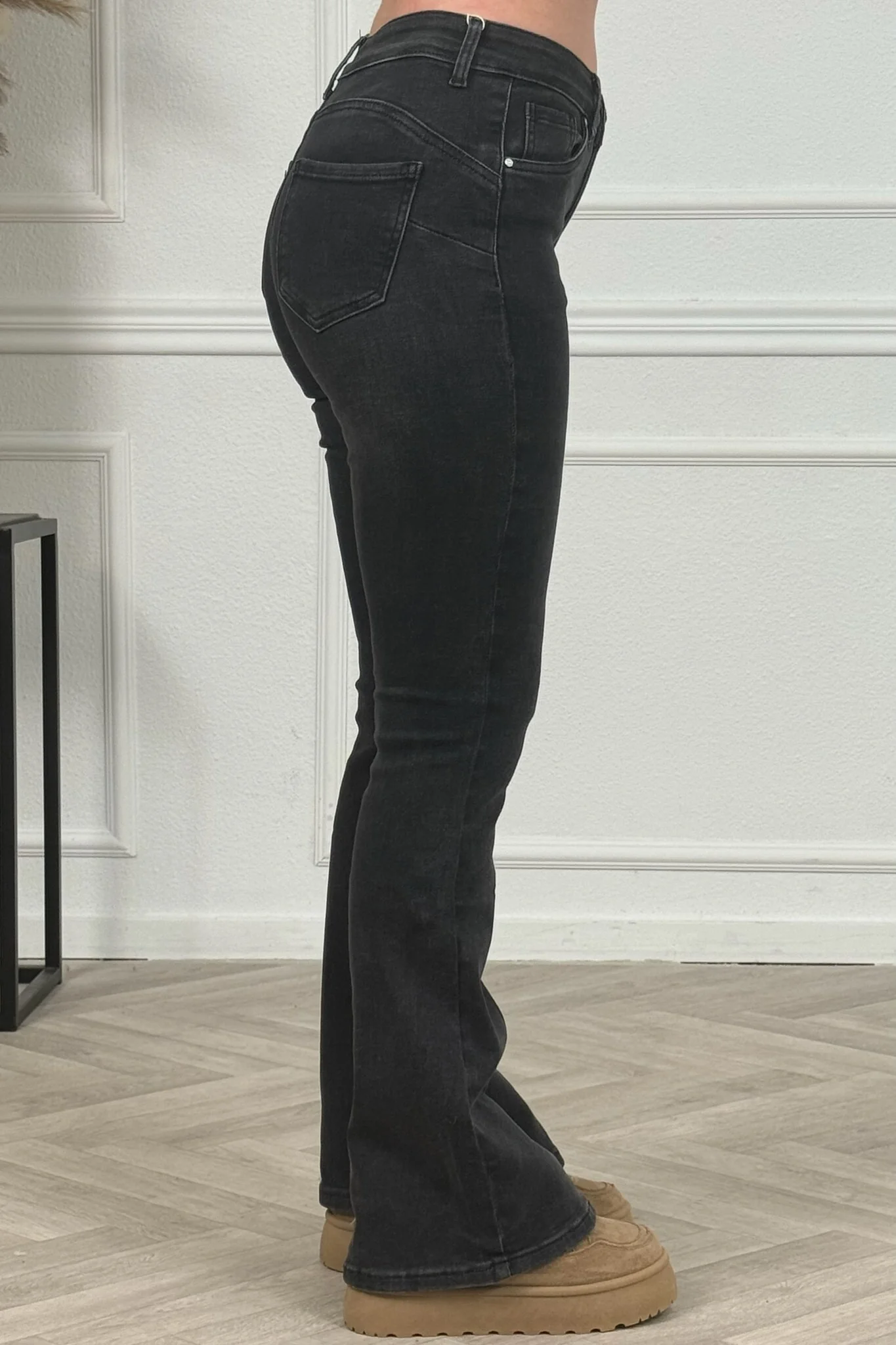 Goodies Flare Jeans - Dark Grey/Black - Image 7