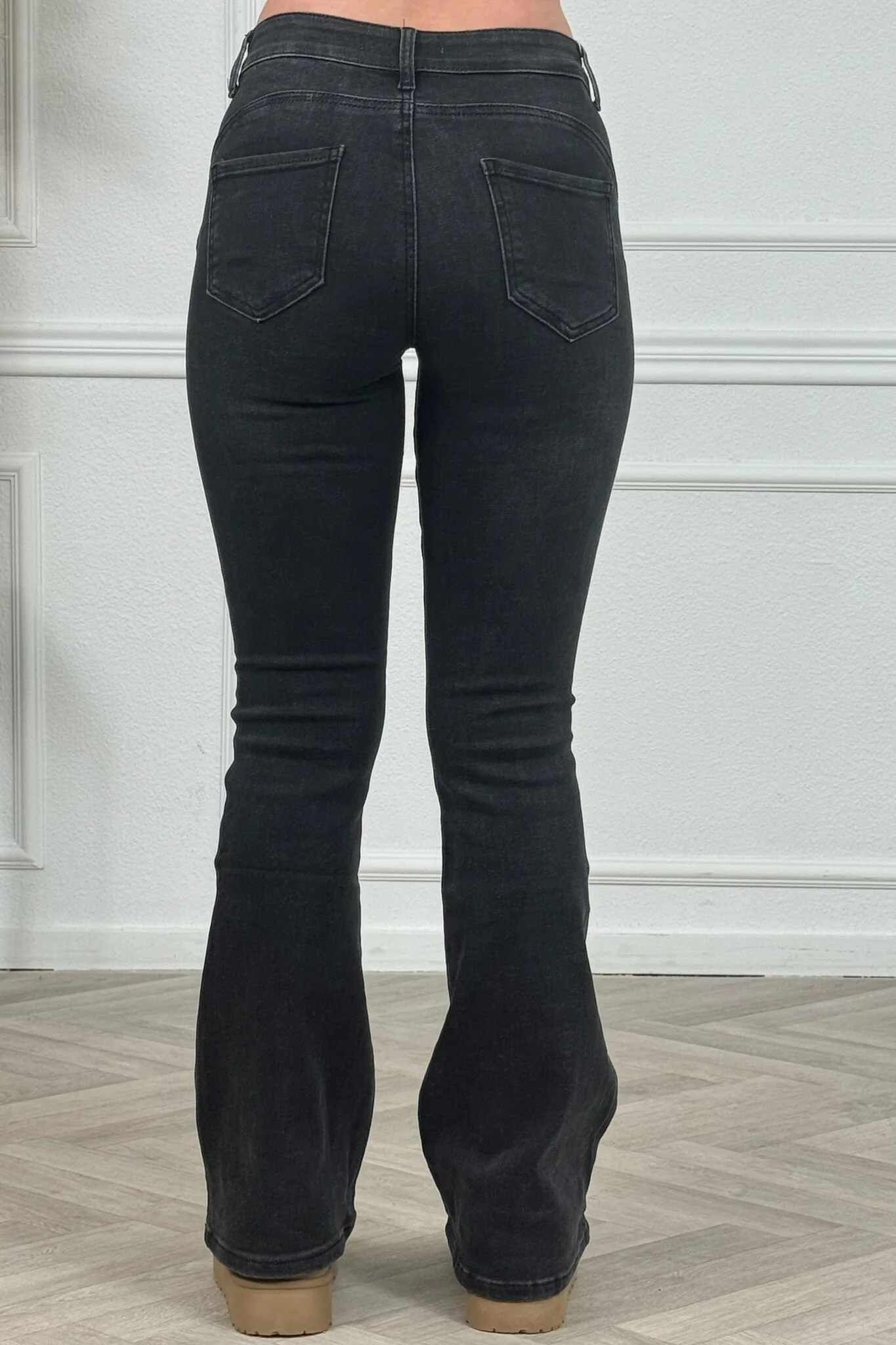 Goodies Flare Jeans - Dark Grey/Black - Image 8