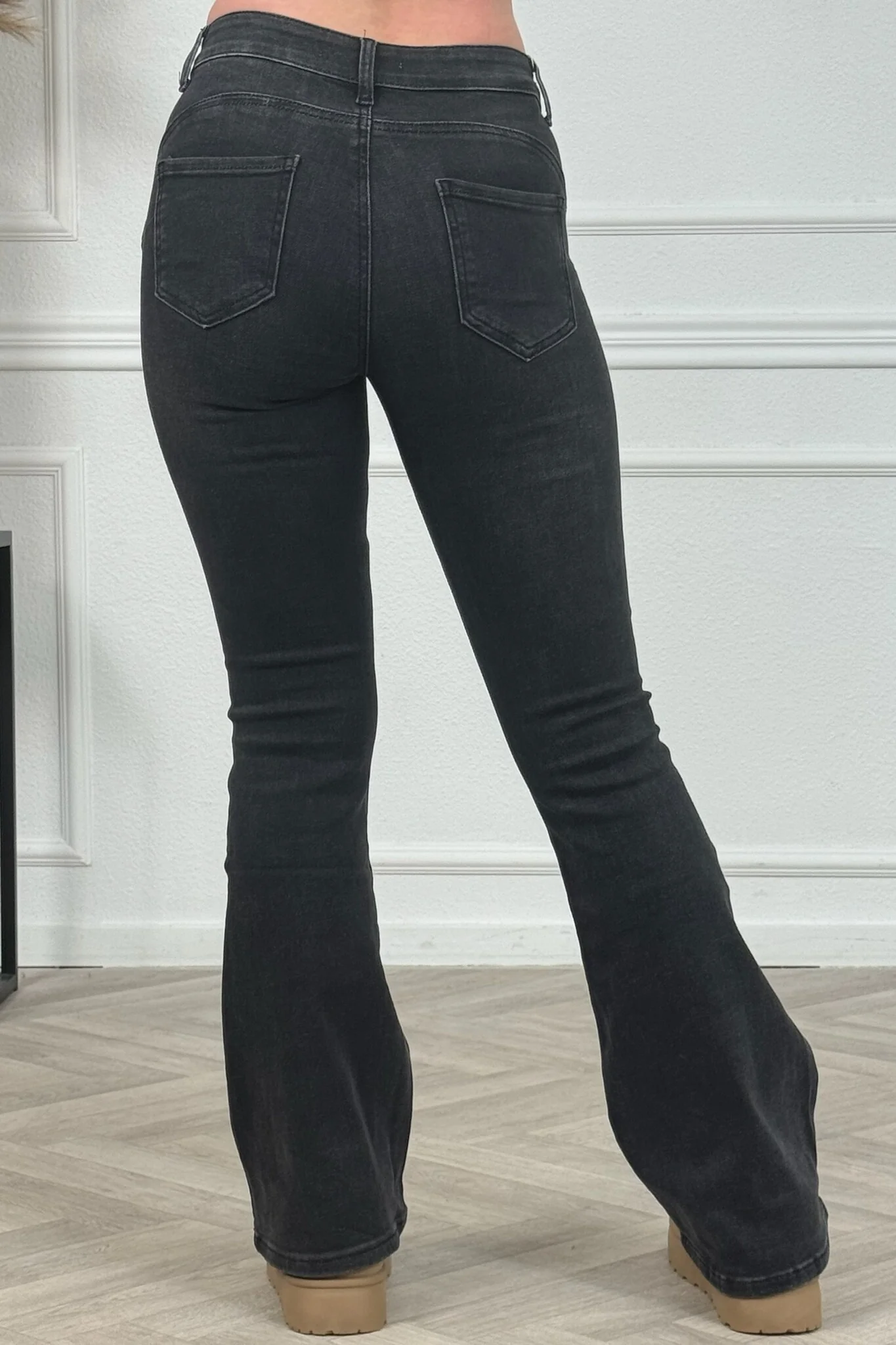 Goodies Flare Jeans - Dark Grey/Black - Image 9