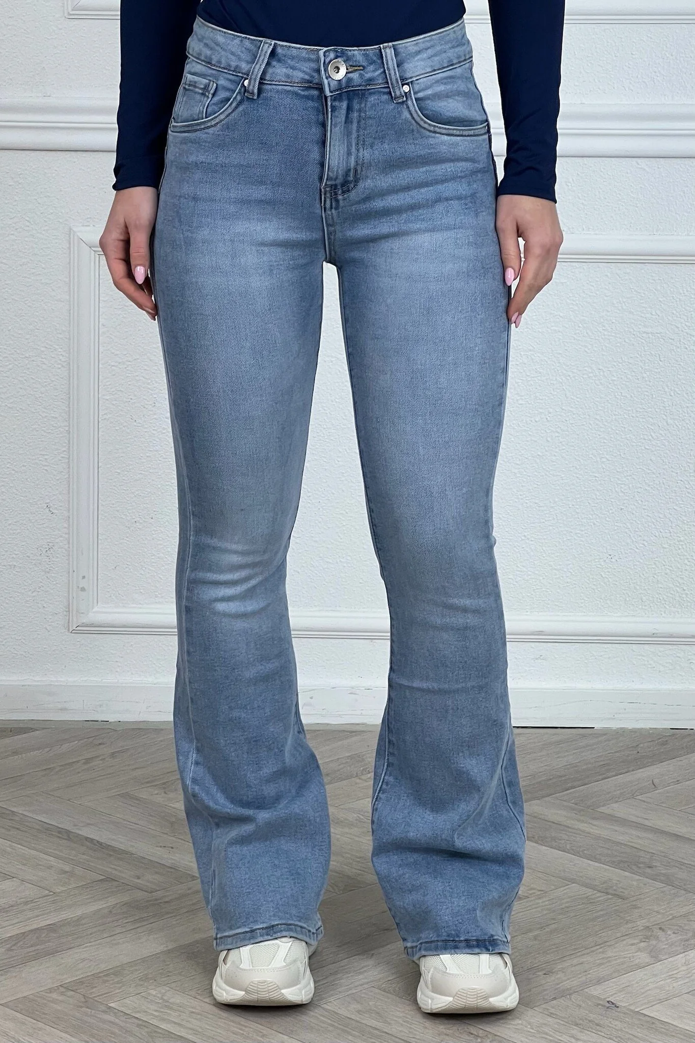 Push Up Goodies Flare Jeans - Light Blue