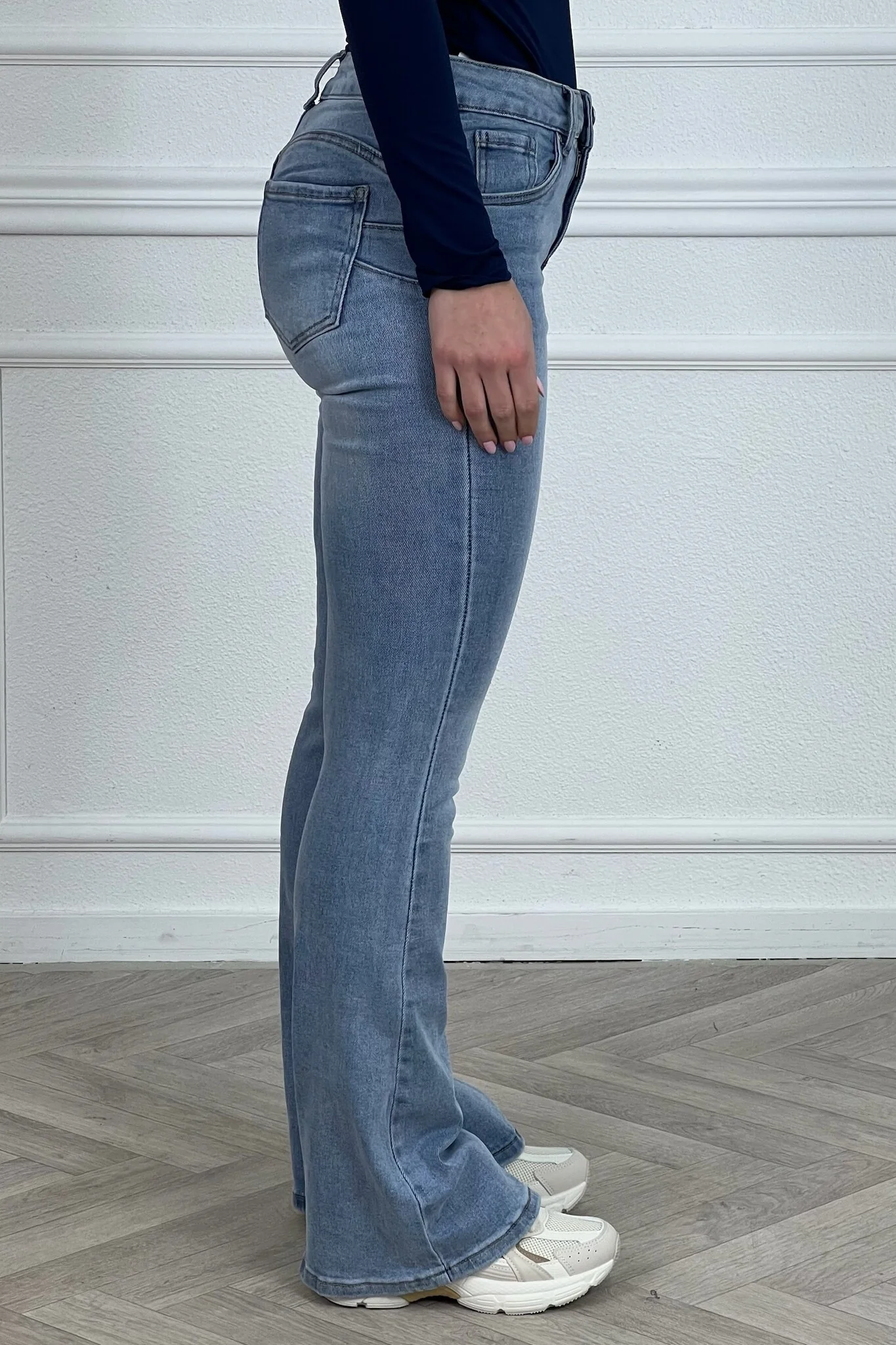Push Up Goodies Flare Jeans - Light Blue - Image 4