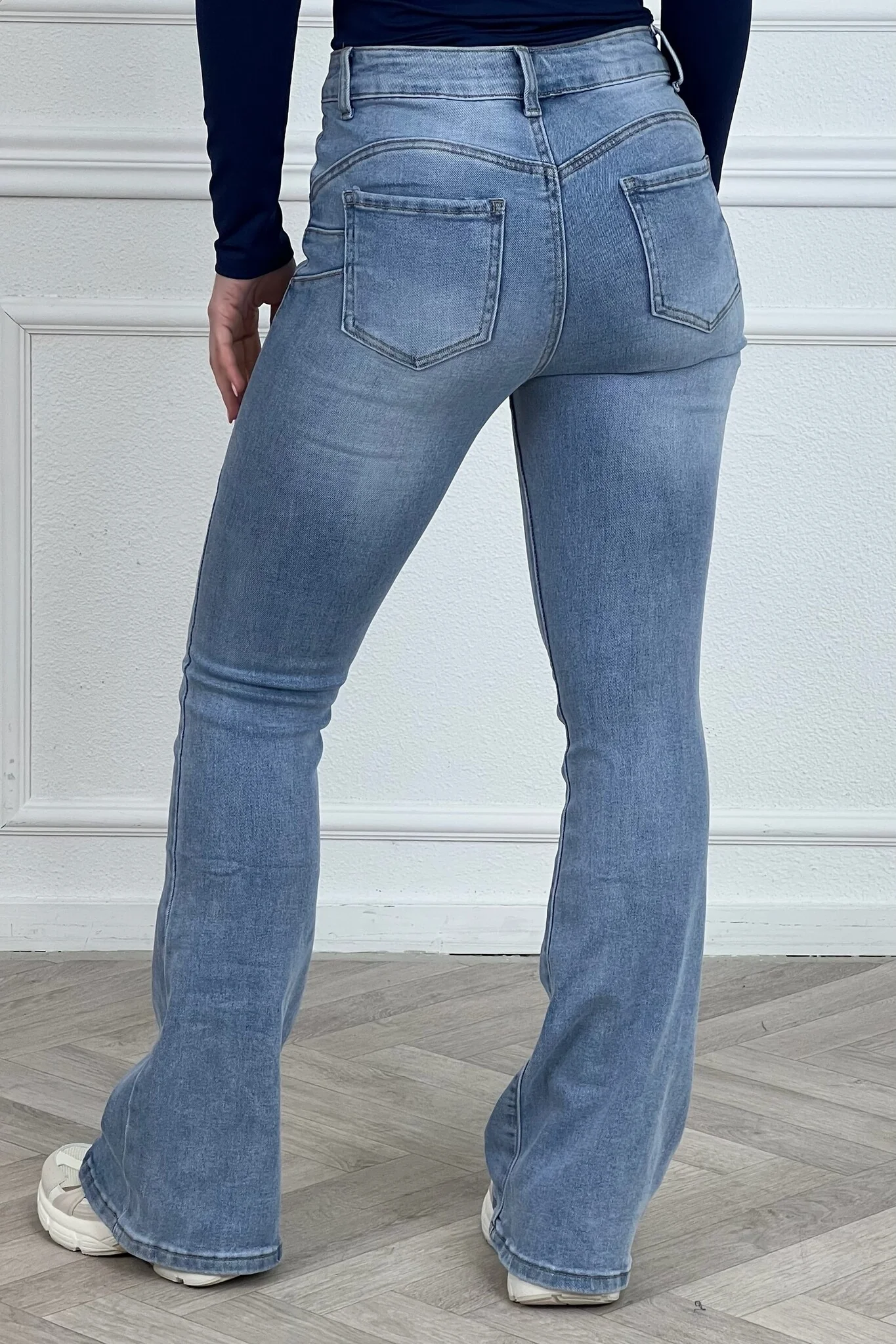 Push Up Goodies Flare Jeans - Light Blue - Image 6