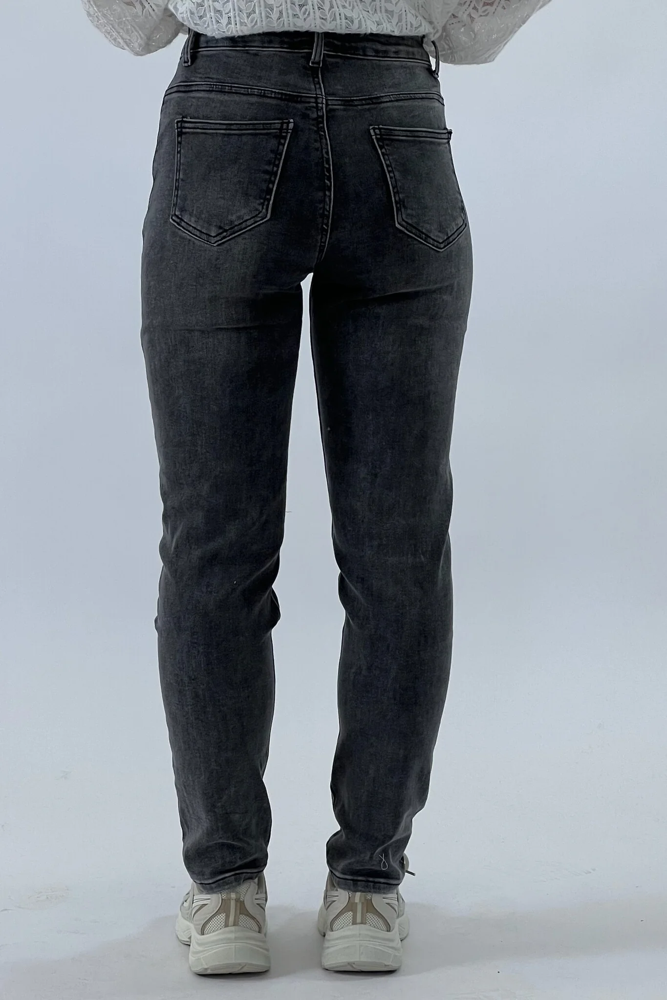 Goodies Mom Jeans - Grey - Image 3