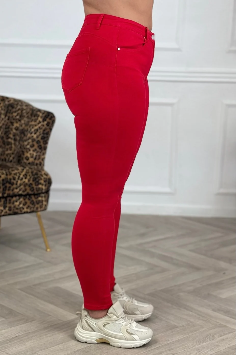 Goodies Push Up Skinny Jeans - Red - Image 2