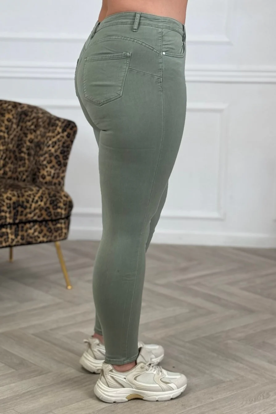 Goodies Push Up Skinny Jeans - Sage - Image 2
