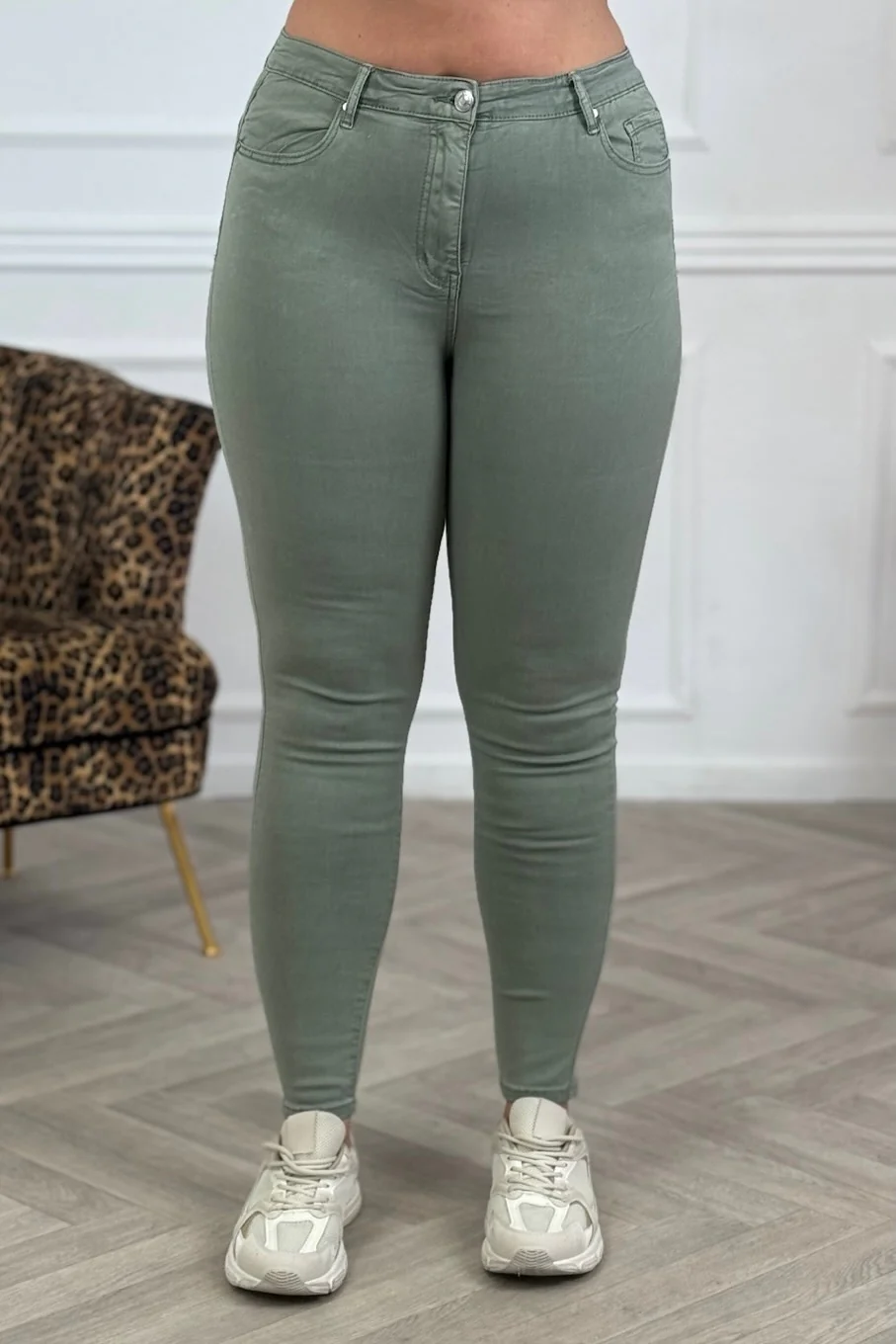 Goodies Push Up Skinny Jeans - Sage - Image 3