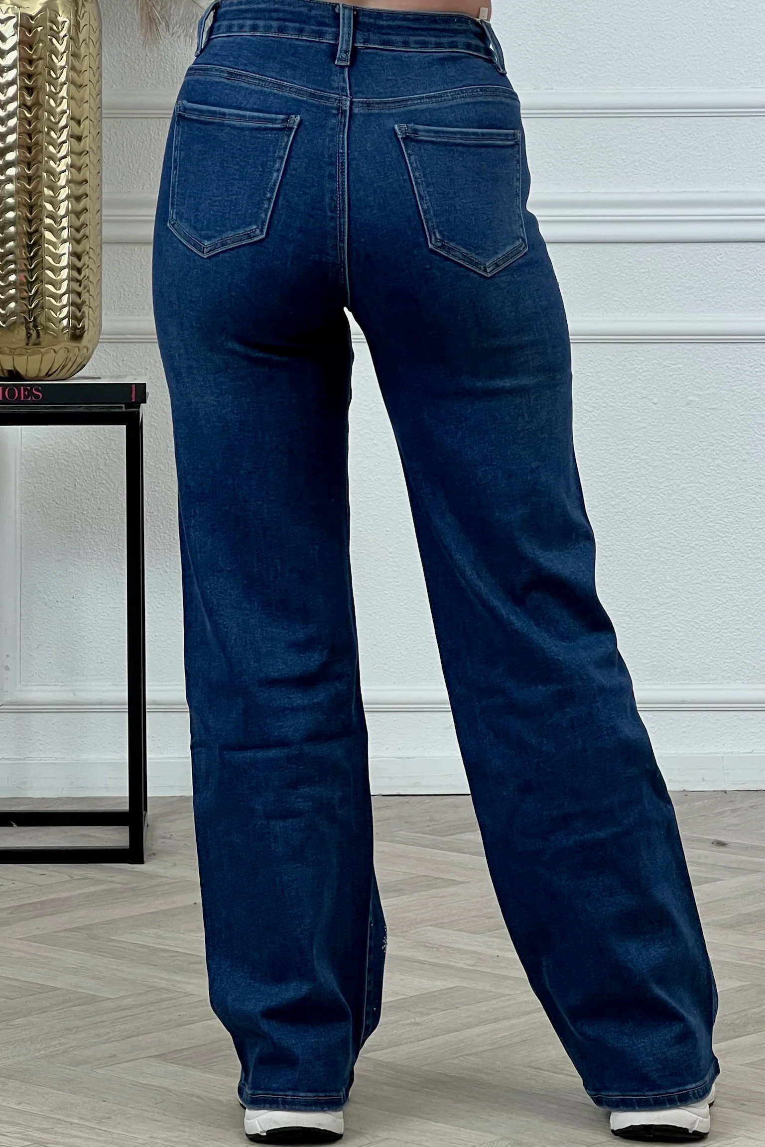 Goodies Wide Leg Glitter Star Jeans - Blue - Image 5