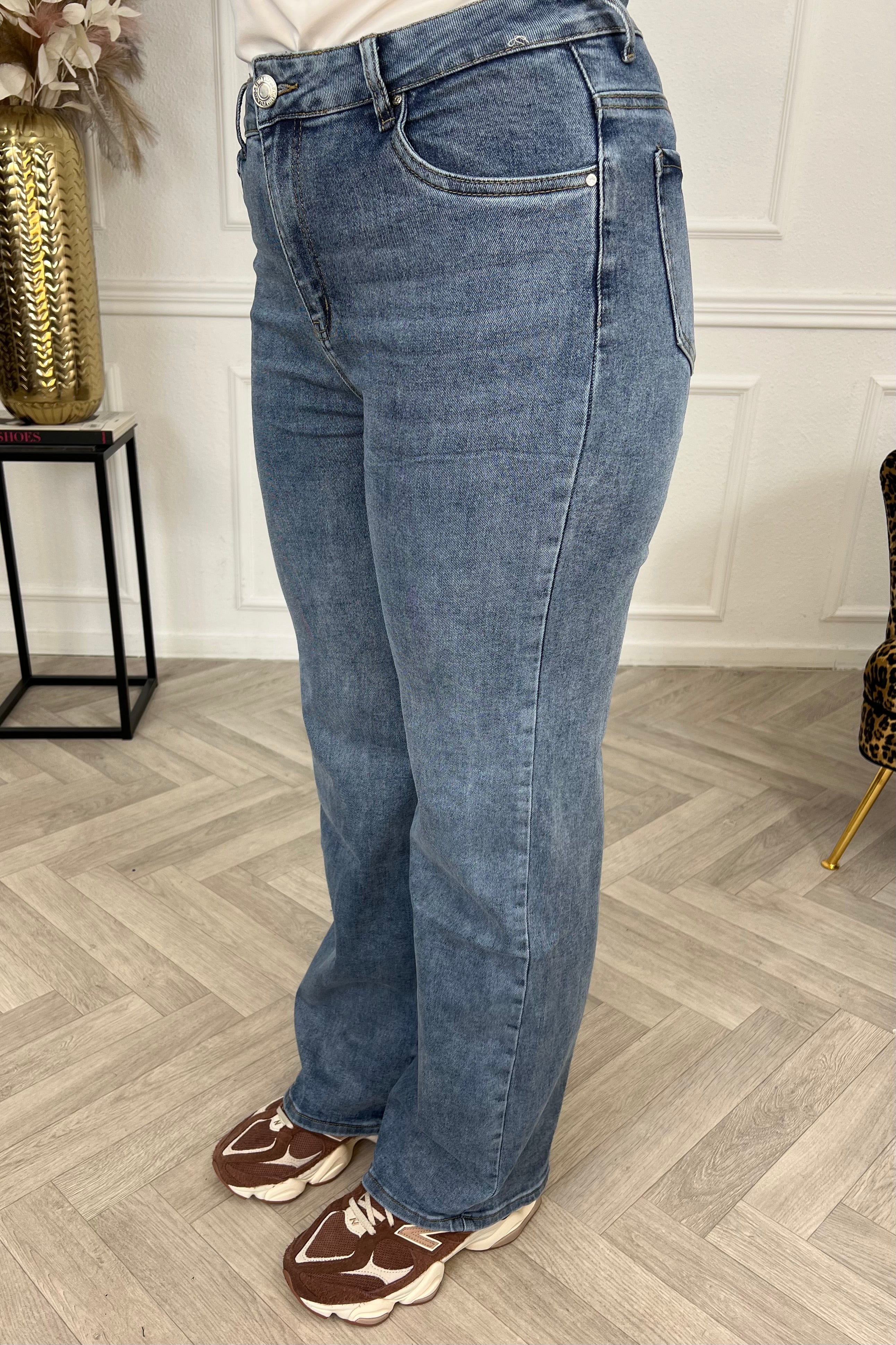 Goodies Wide Leg Jeans - Dark Blue