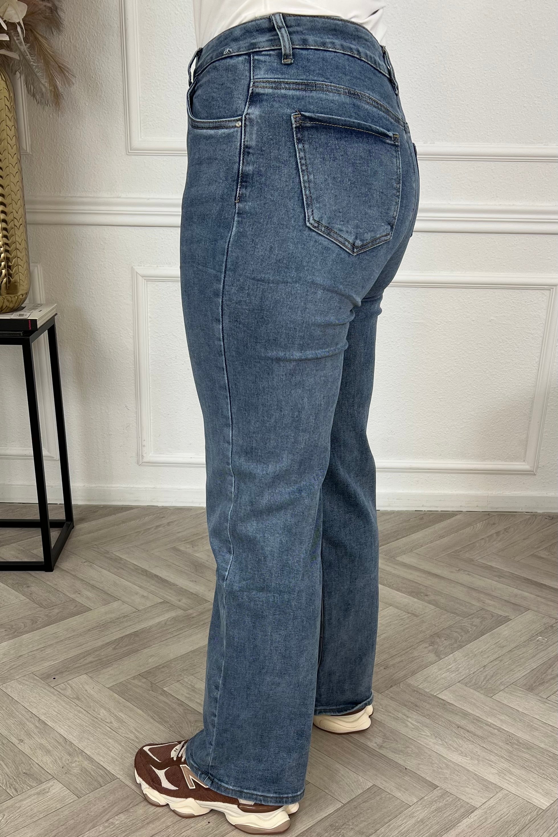 Goodies Wide Leg Jeans - Dark Blue - Image 2