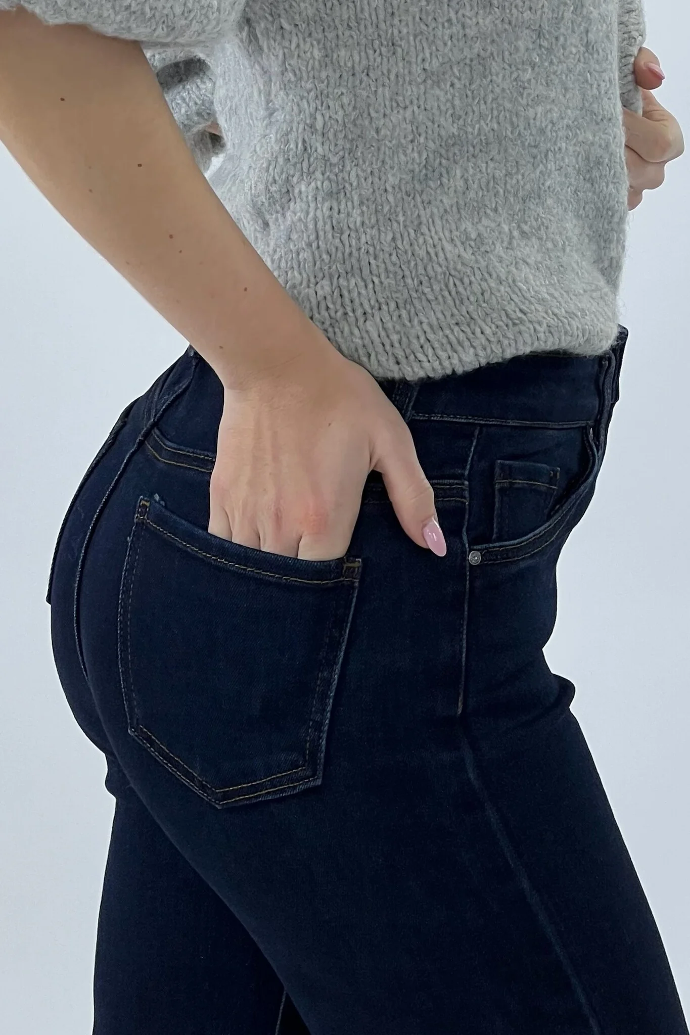 Goodies Wide Leg Jeans - Deep Blue - Image 4