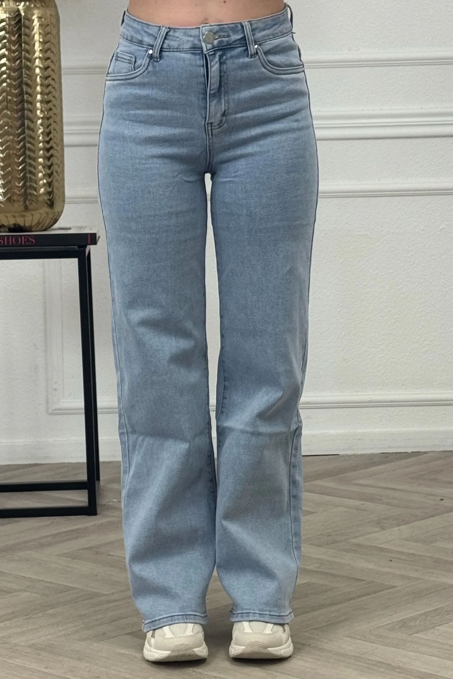 Goodies Wide Leg Jeans - Ocean Blue - Image 2