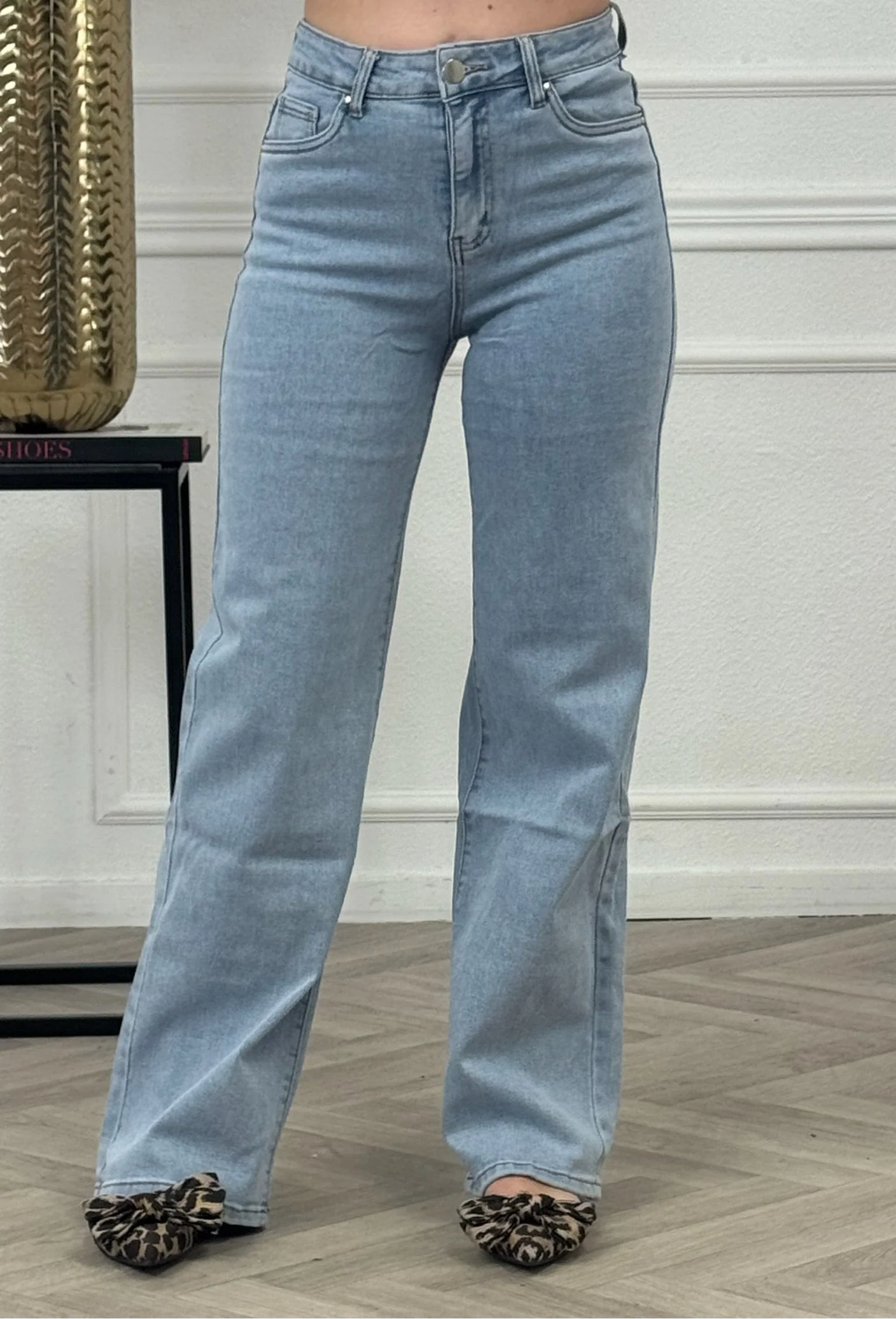 Goodies Wide Leg Jeans - Ocean Blue - Image 3