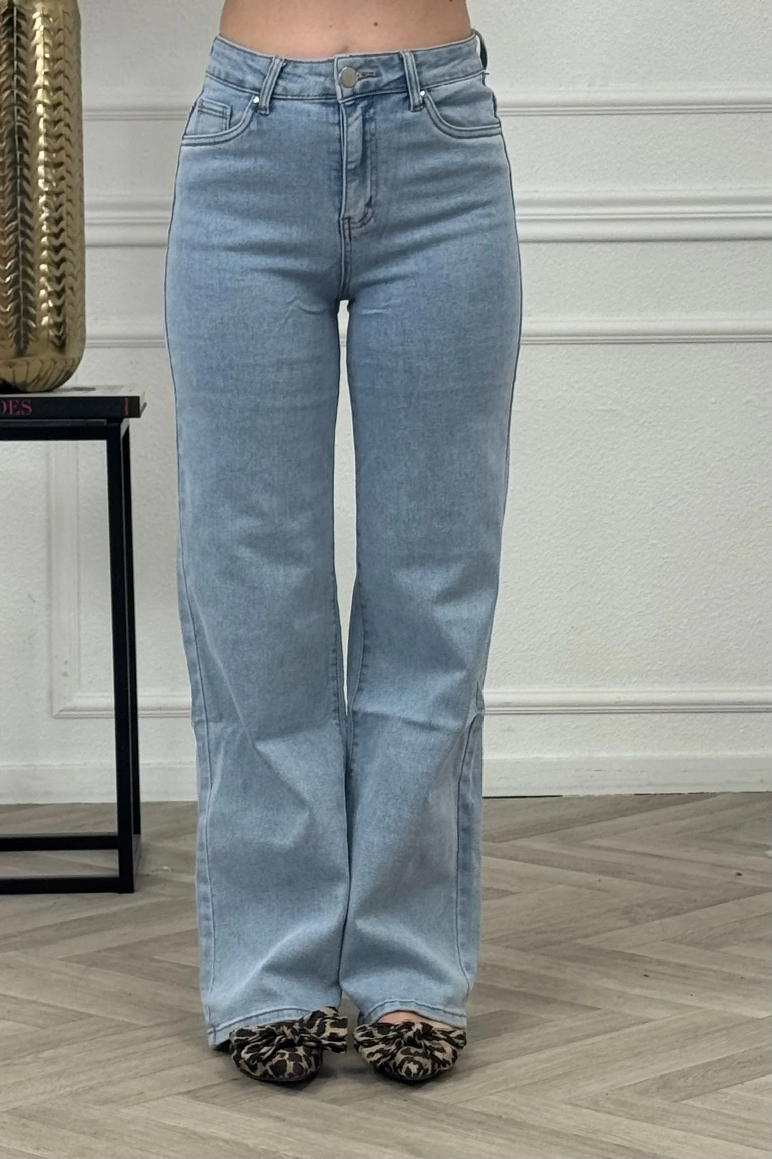 Goodies Wide Leg Jeans - Ocean Blue - Image 4