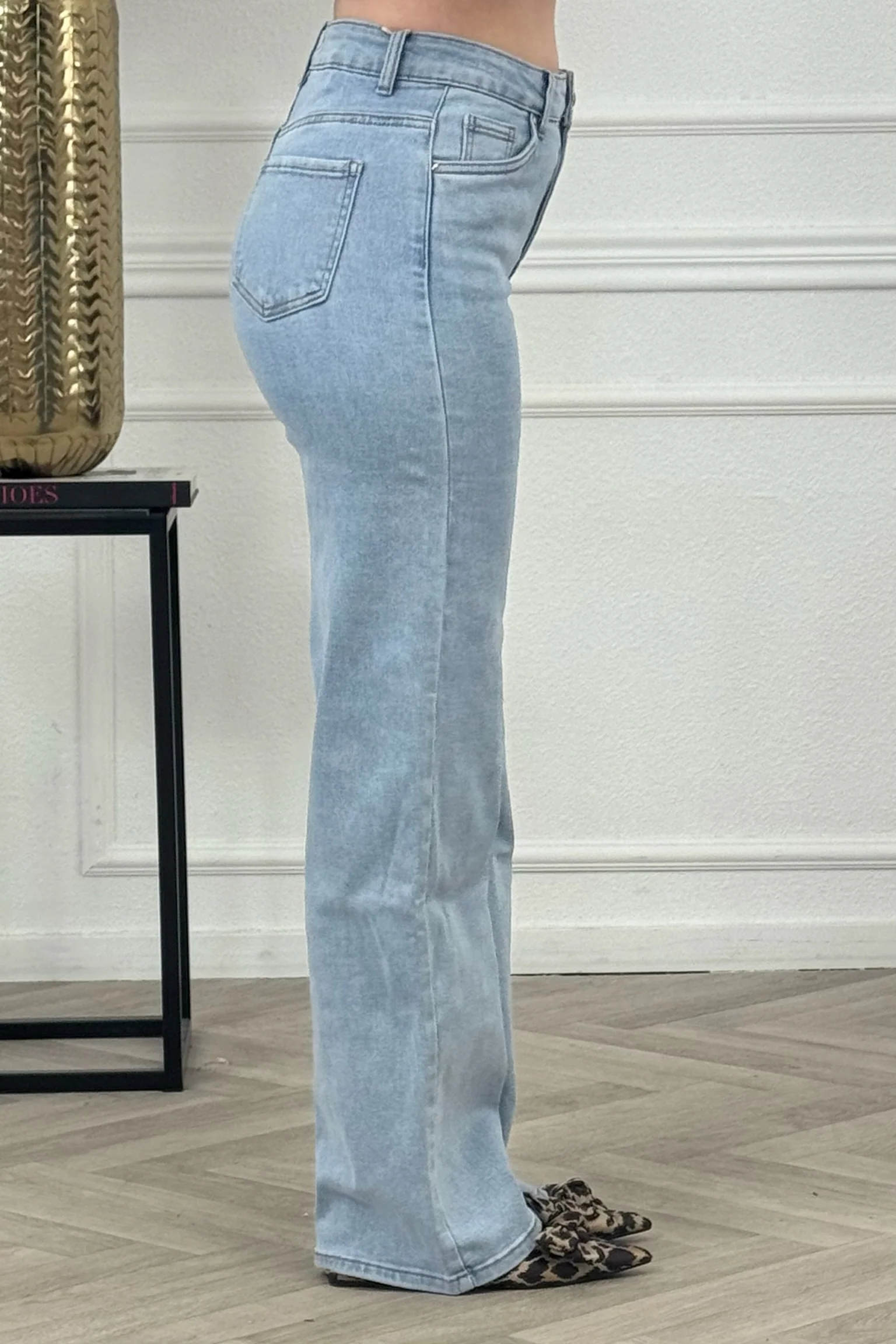 Goodies Wide Leg Jeans - Ocean Blue - Image 5