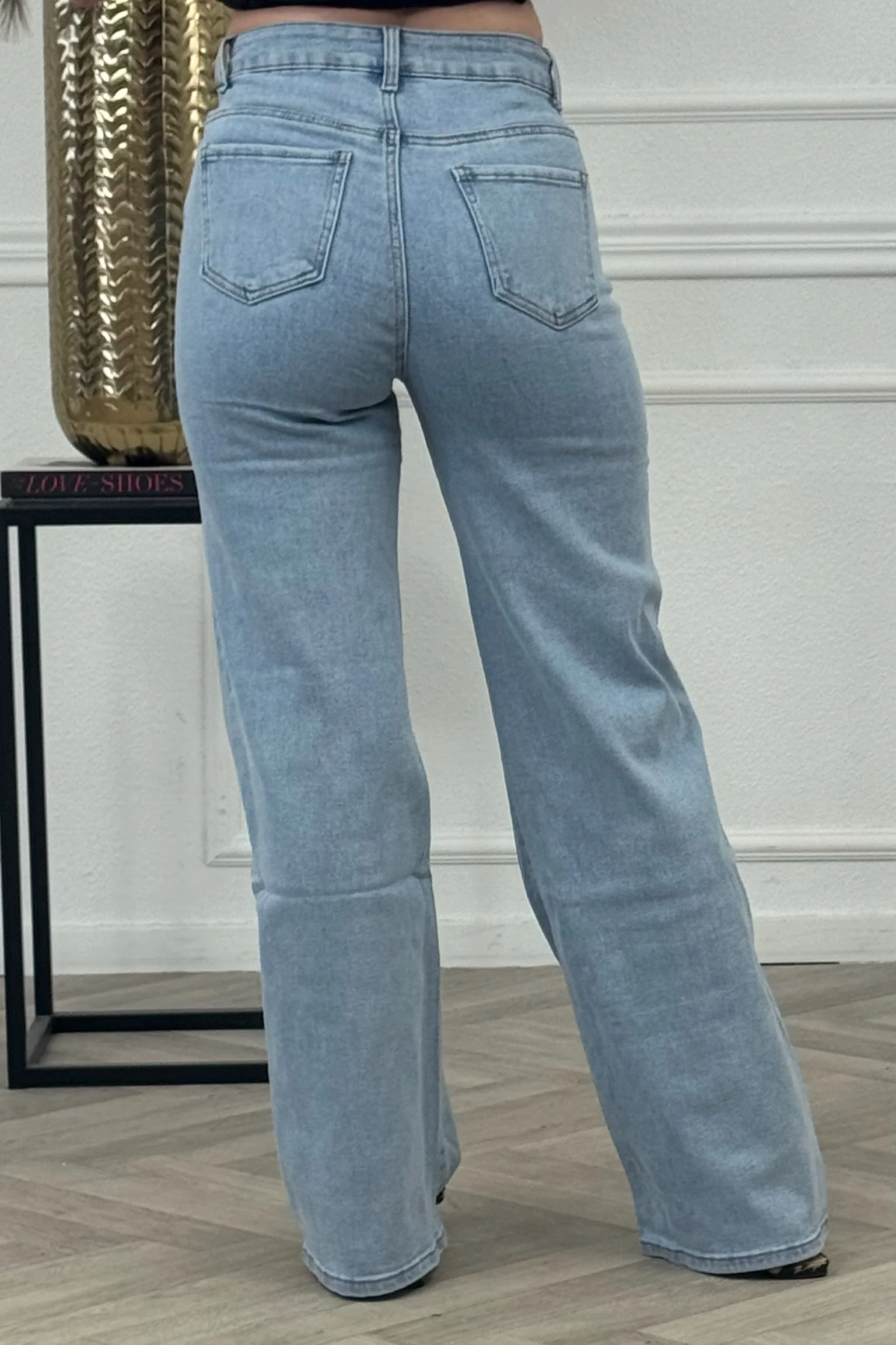 Goodies Wide Leg Jeans - Ocean Blue - Image 7