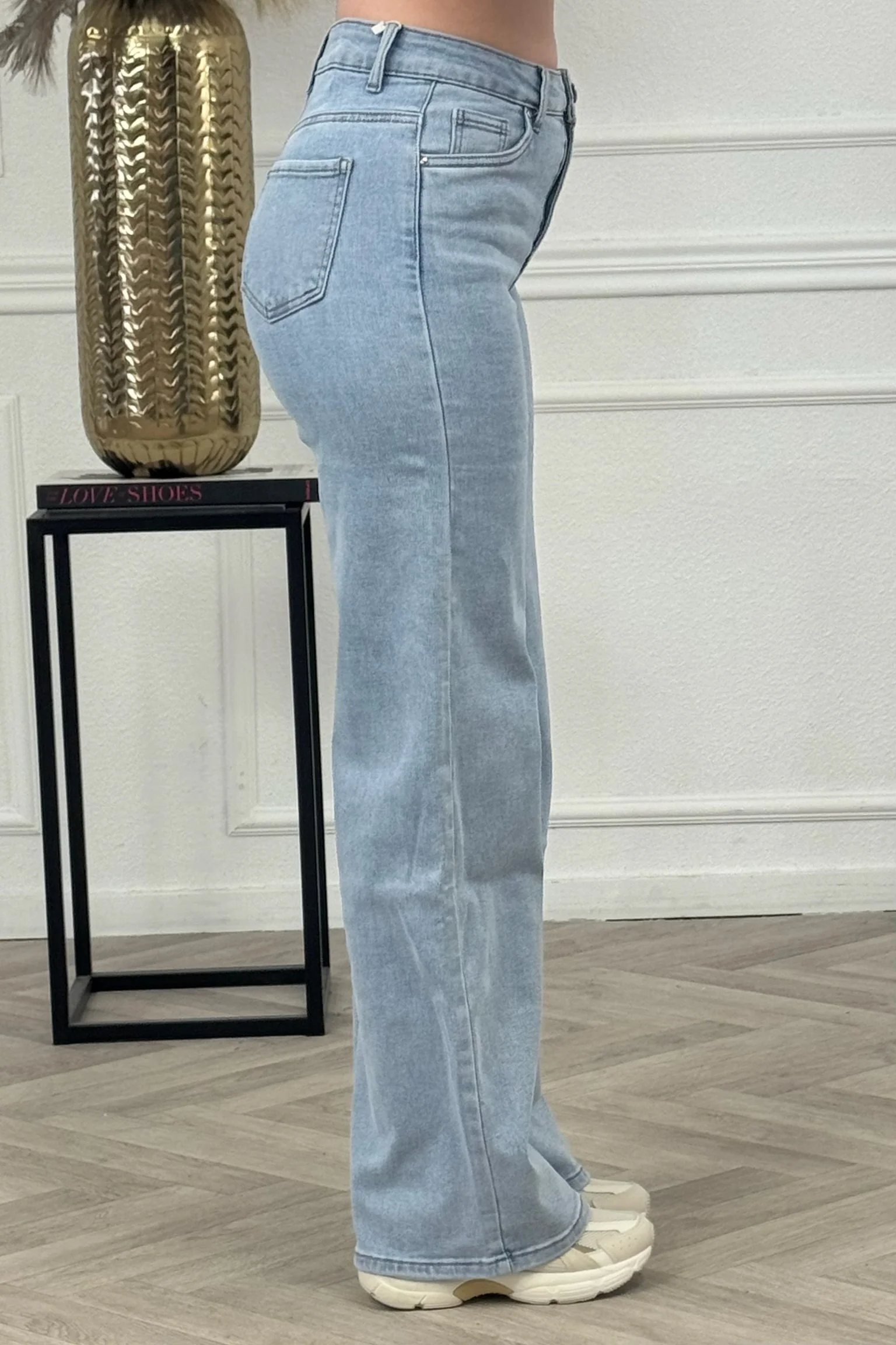 Goodies Wide Leg Jeans - Ocean Blue - Image 8