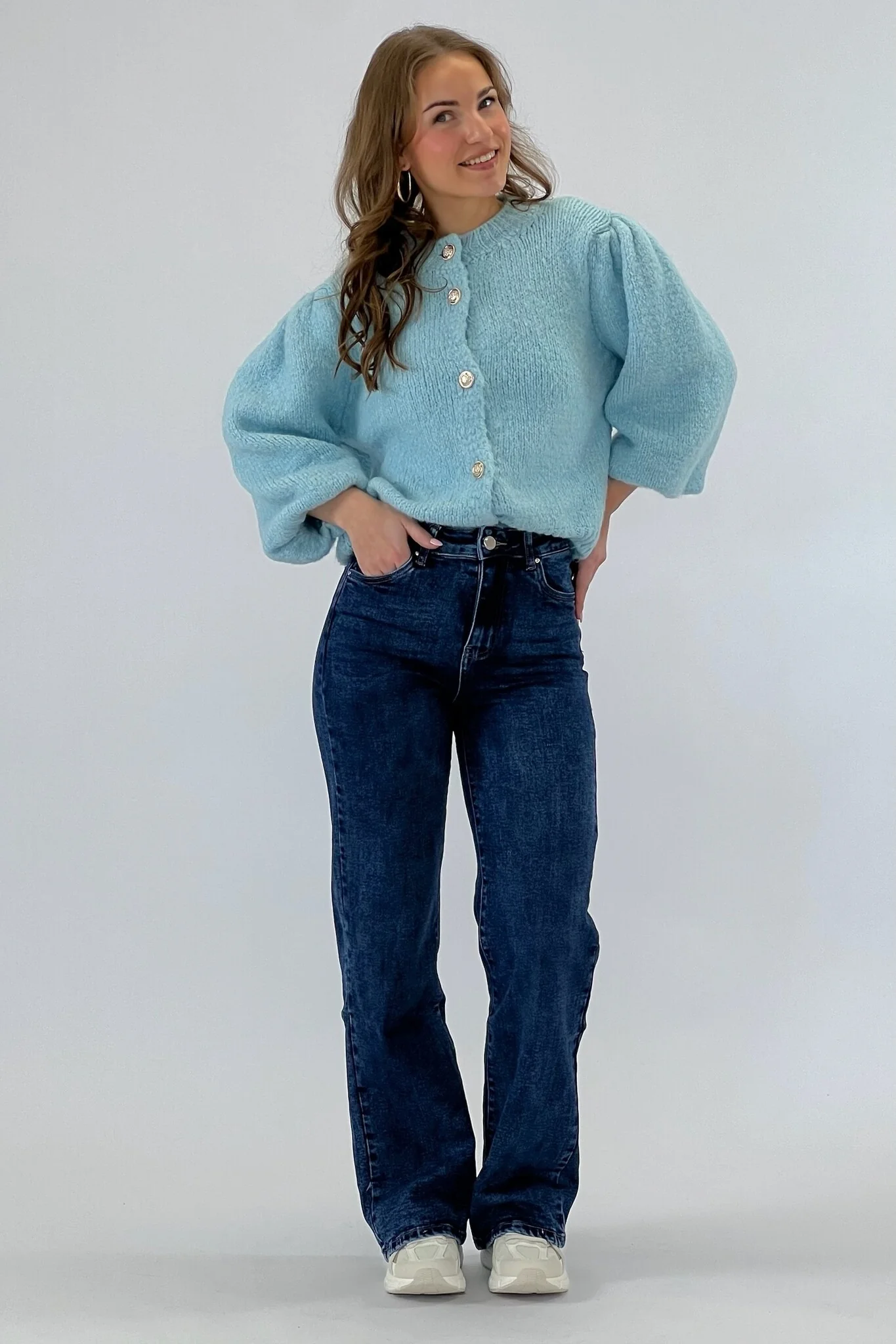 Goodies Wide Leg Jeans - Royal Blue - Image 6