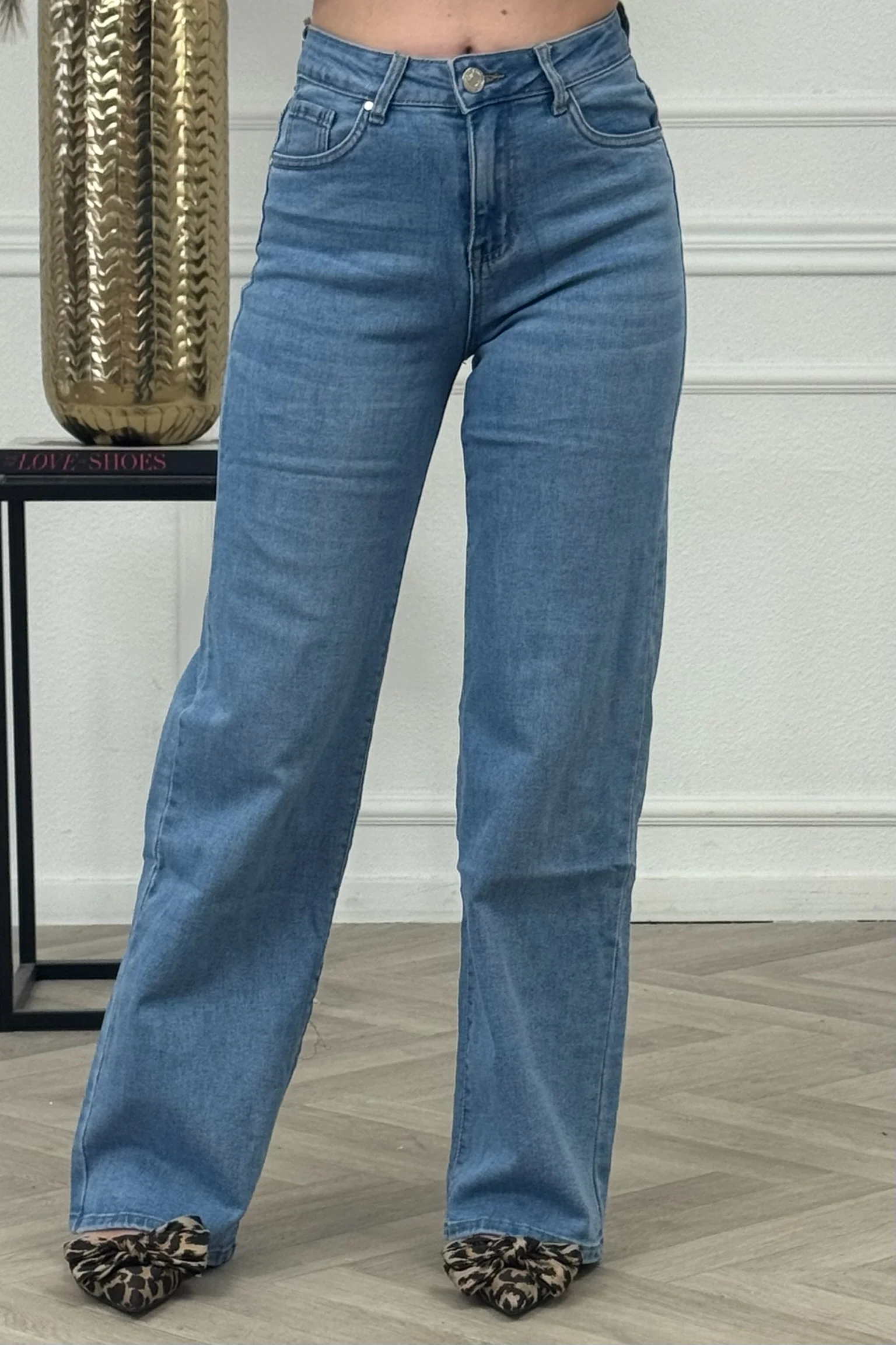 Goodies Wide Leg Jeans - True Blue - Image 4