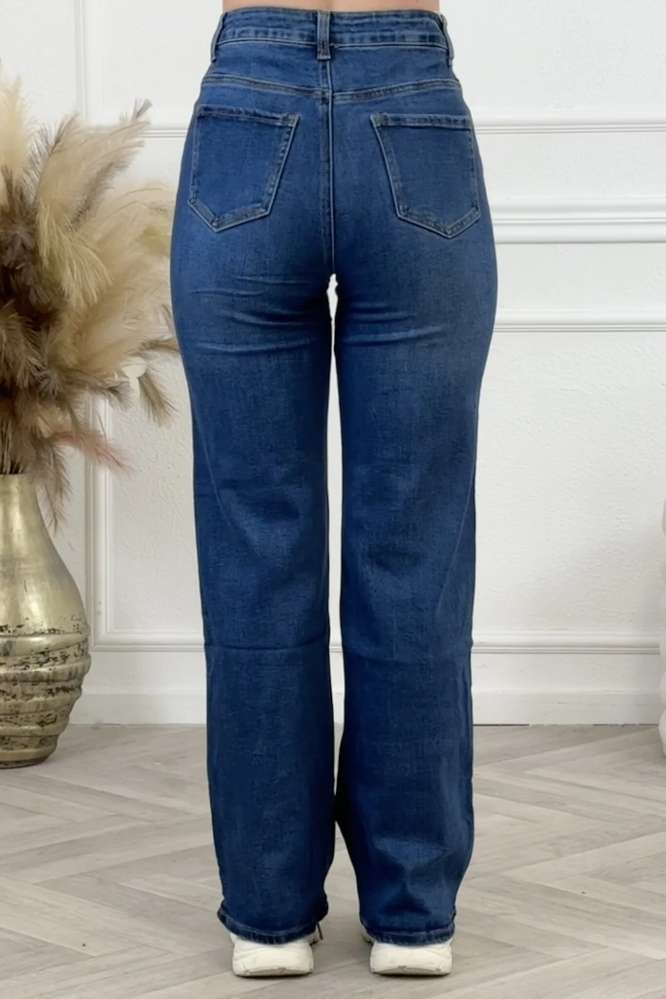 Goodies Wide Leg Jeans - Washed Blue - Image 4