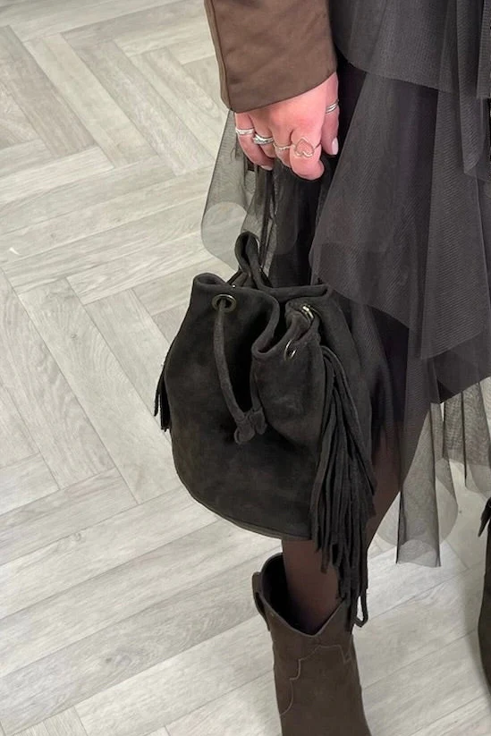 Hazel Suede Bag - Brown - Image 2