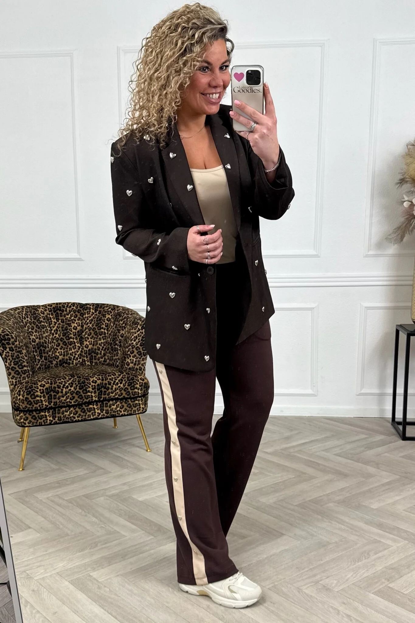 Heart Jogging Pants - Brown - Image 2