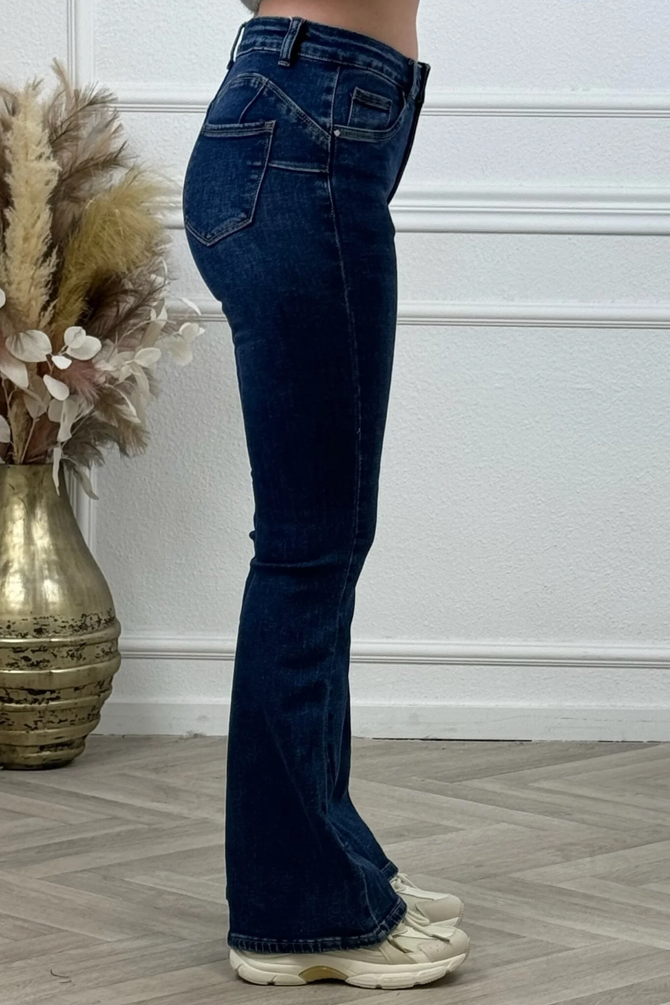 Heart Shaped Flared Jeans - Blue - Image 2