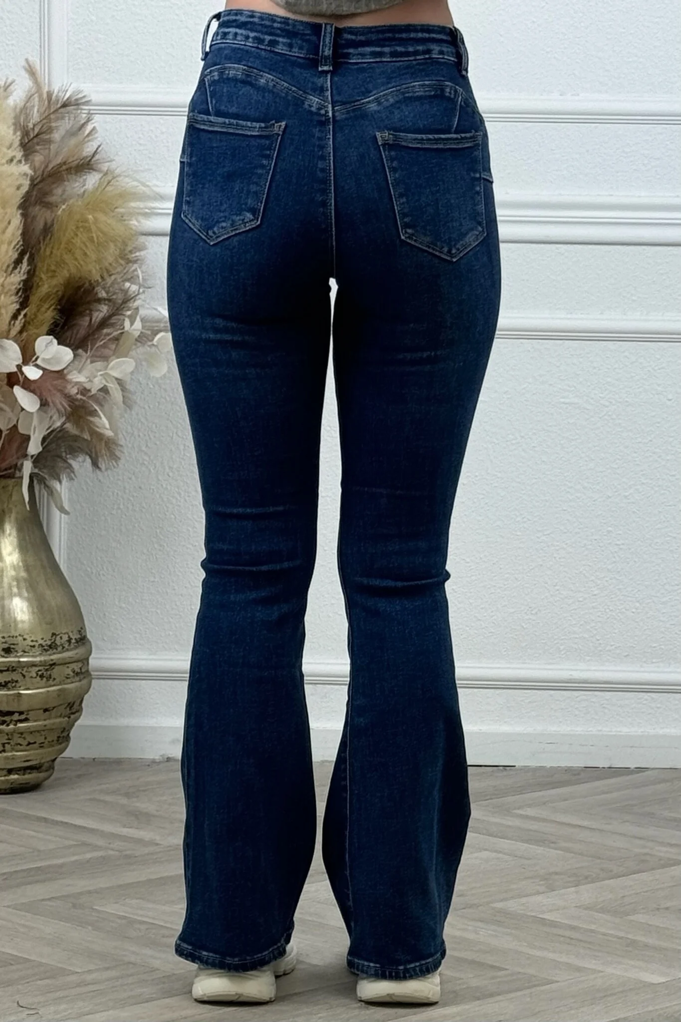 Heart Shaped Flared Jeans - Blue - Image 3