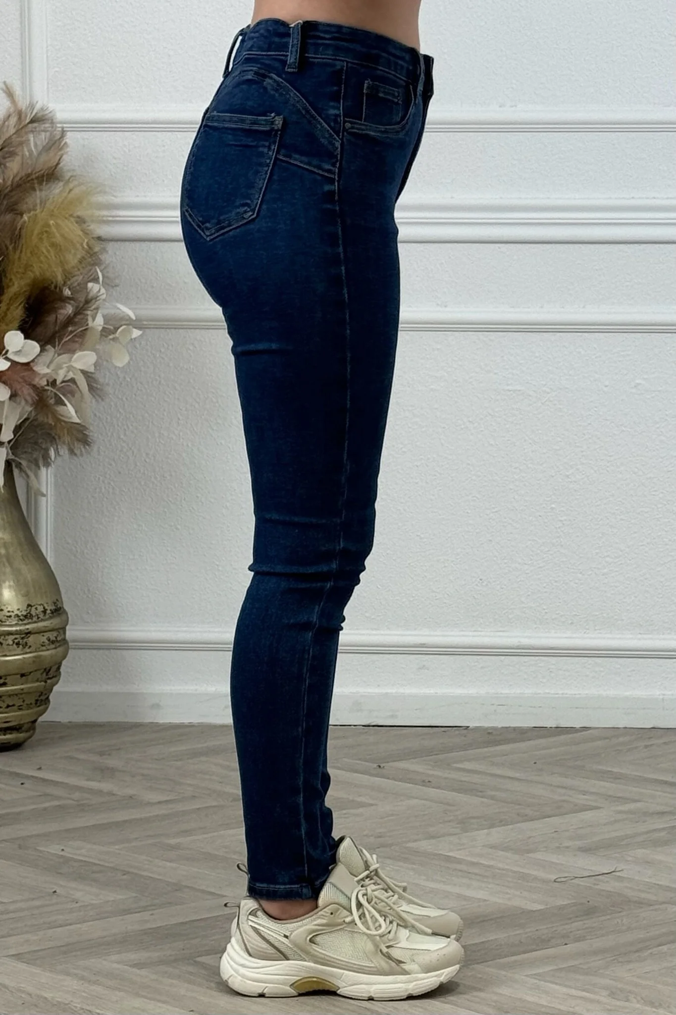 Heart Shaped Push Up Jeans - Dark Blue - Image 2