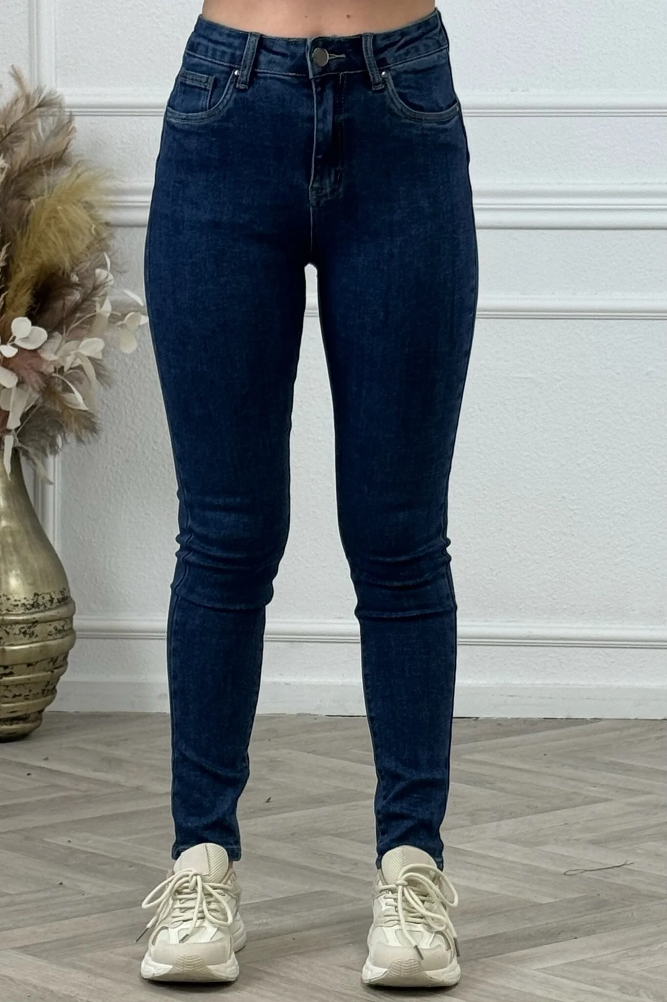 Heart Shaped Push Up Jeans - Dark Blue - Image 3