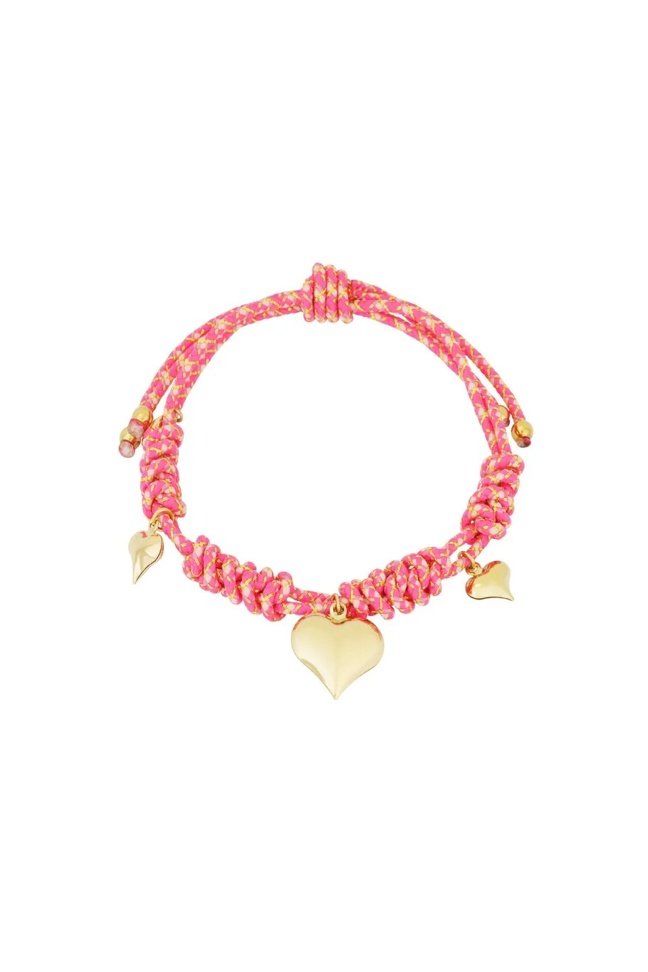 Heartfelt Rope Bracelet - Fuchsia