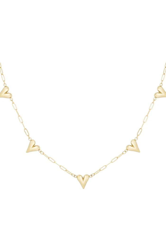Hearts Unfolded Necklace- Gold