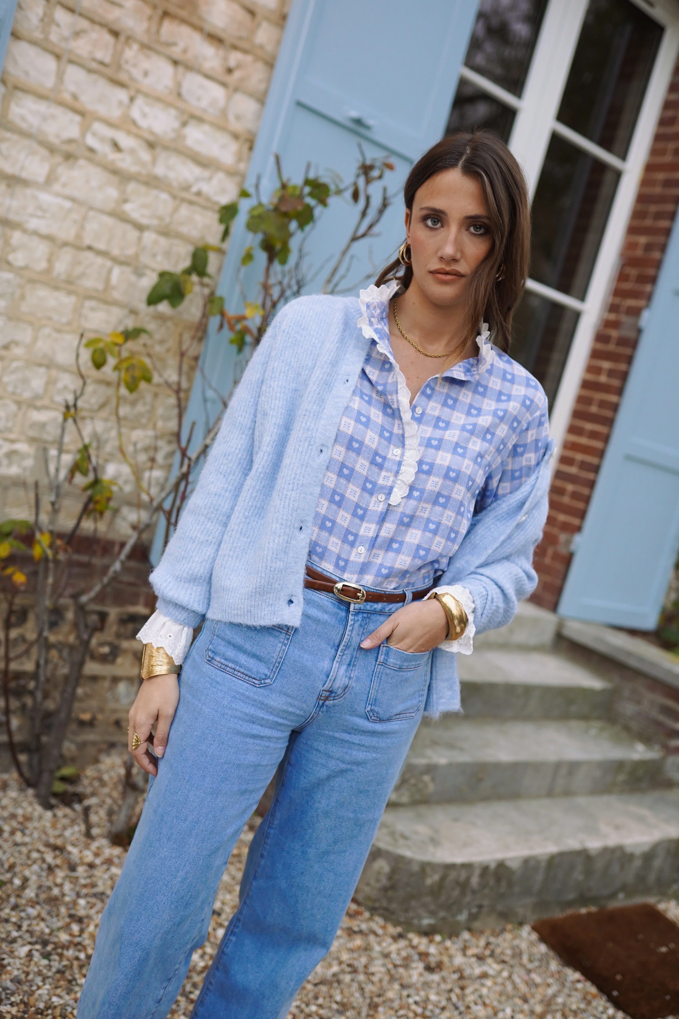 Hélène Cozy Vest - Blue - Image 2
