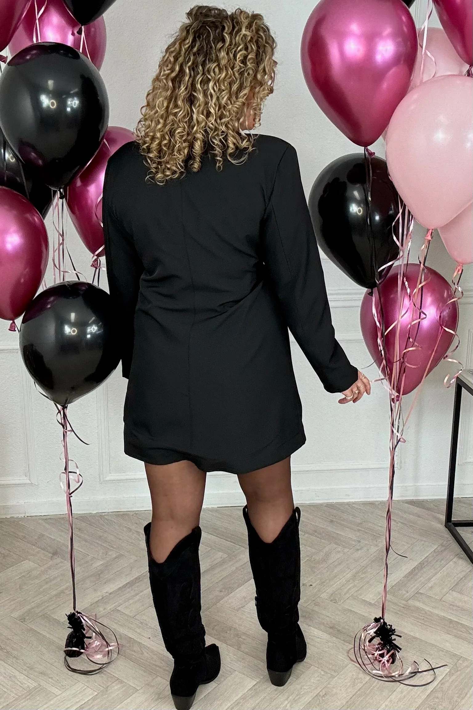 Iconic Wrap Blazer Dress - Black - Image 2