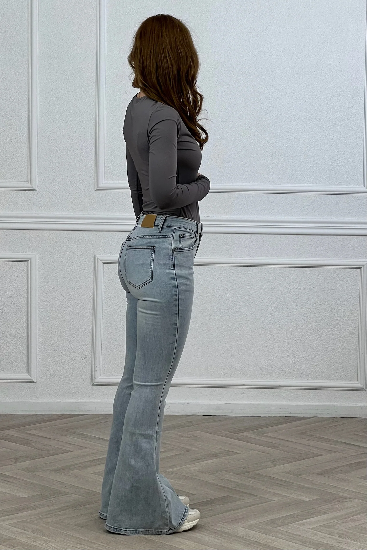 Ilaria Flared Jeans - Denim Blue - Image 2