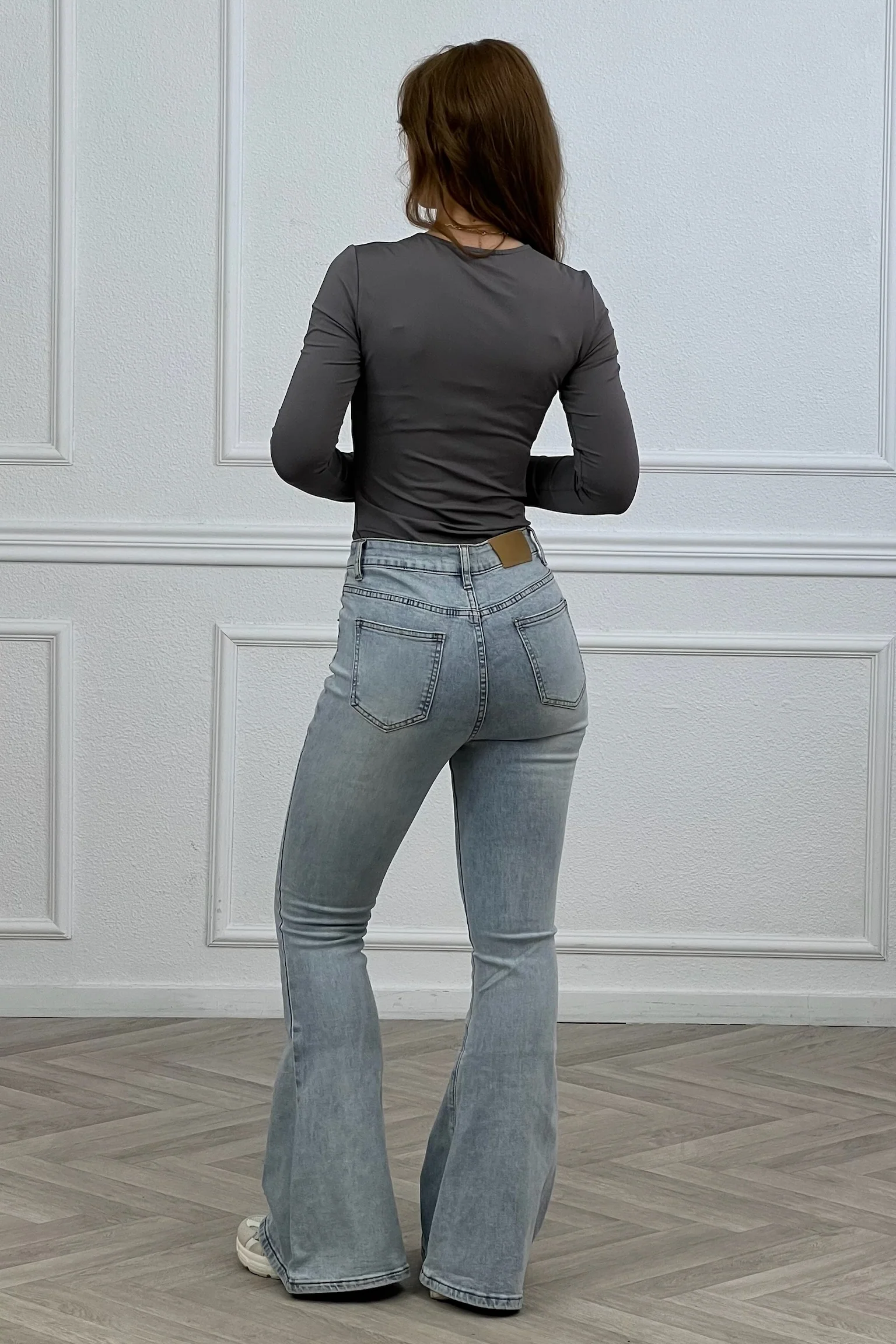 Ilaria Flared Jeans - Denim Blue - Image 3