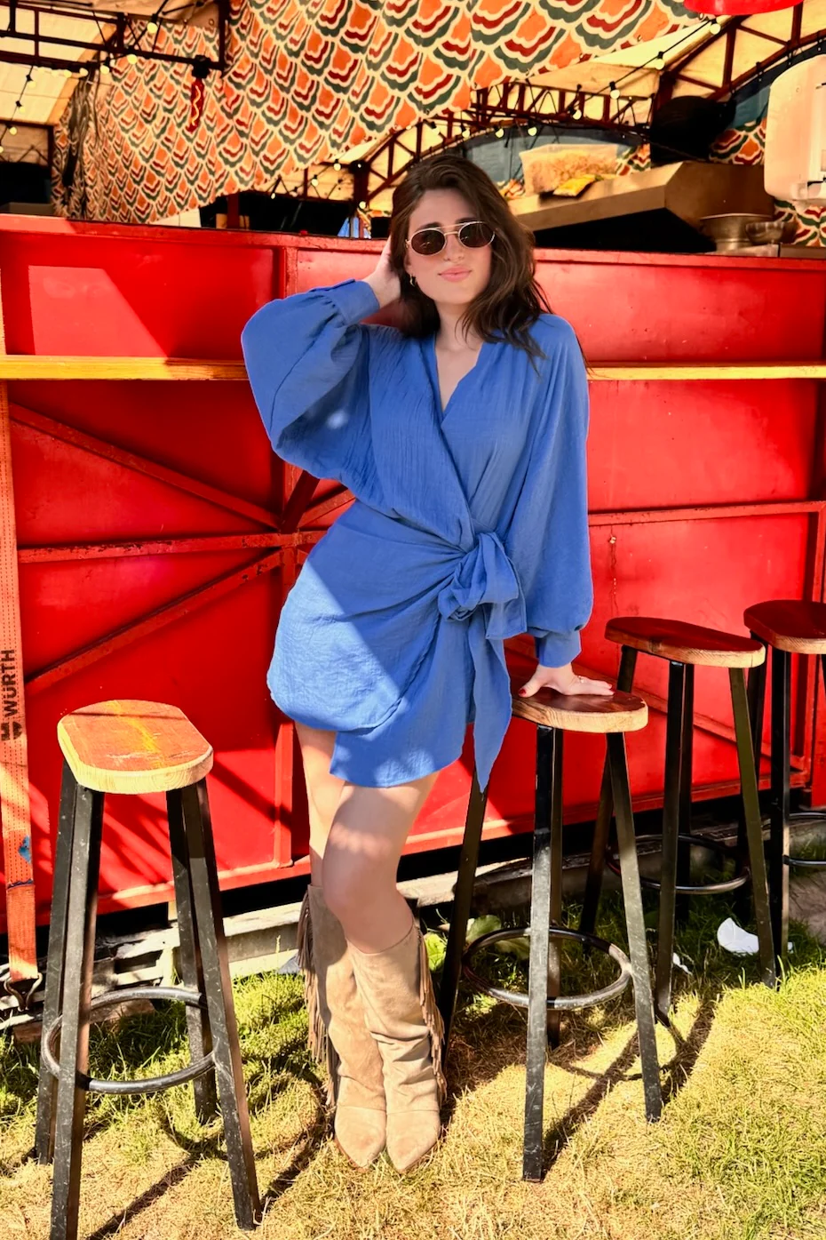 Isla Wrap Dress - Kobalt