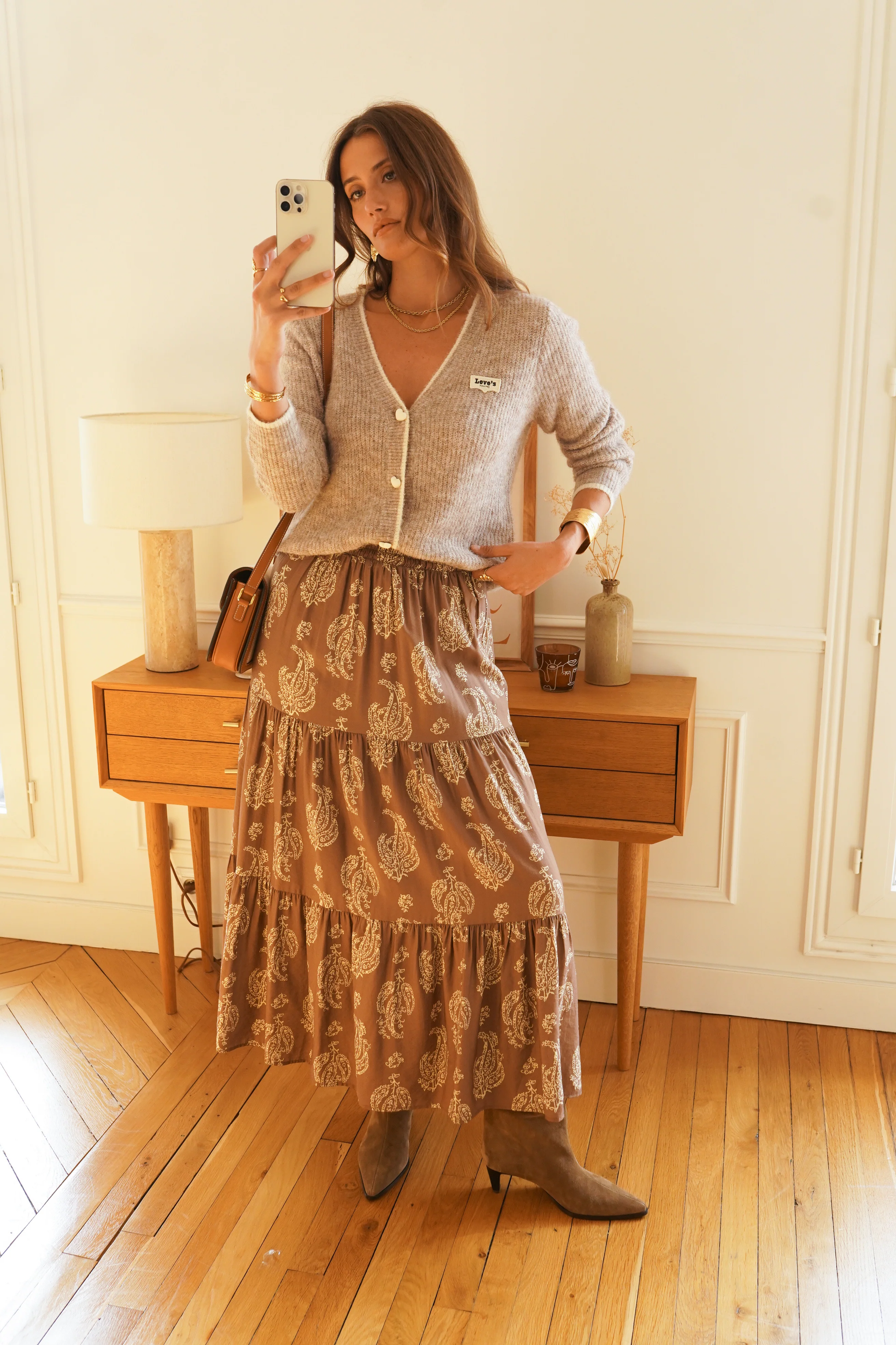 Josette Love Vest - Taupe - Image 4